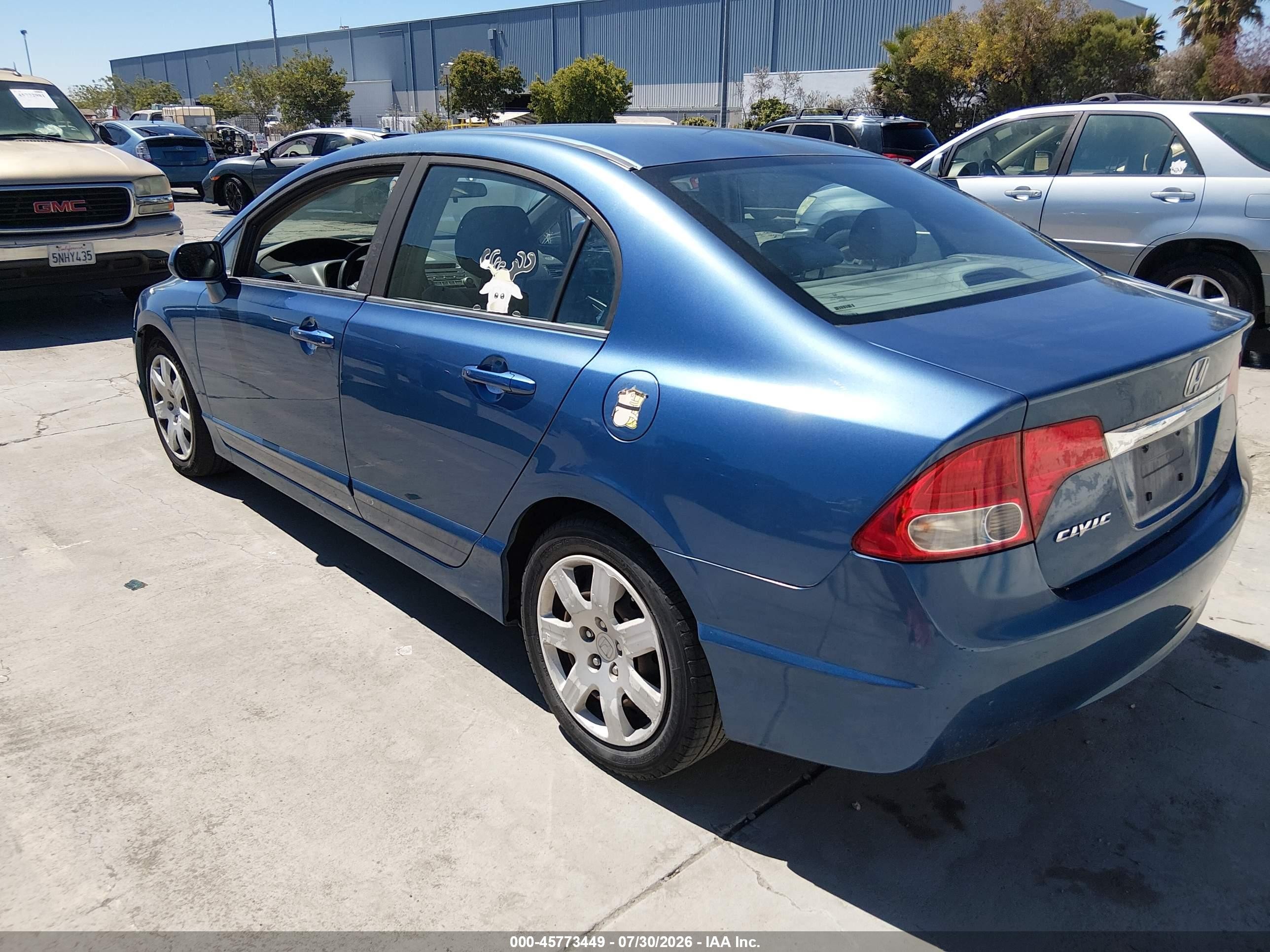 2010 Honda Civic Lx Blue vin: 19XFA1F59AE075594
