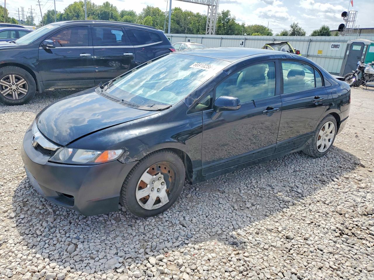 2011 Honda Civic Lx Black vin: 19XFA1F59BE003117
