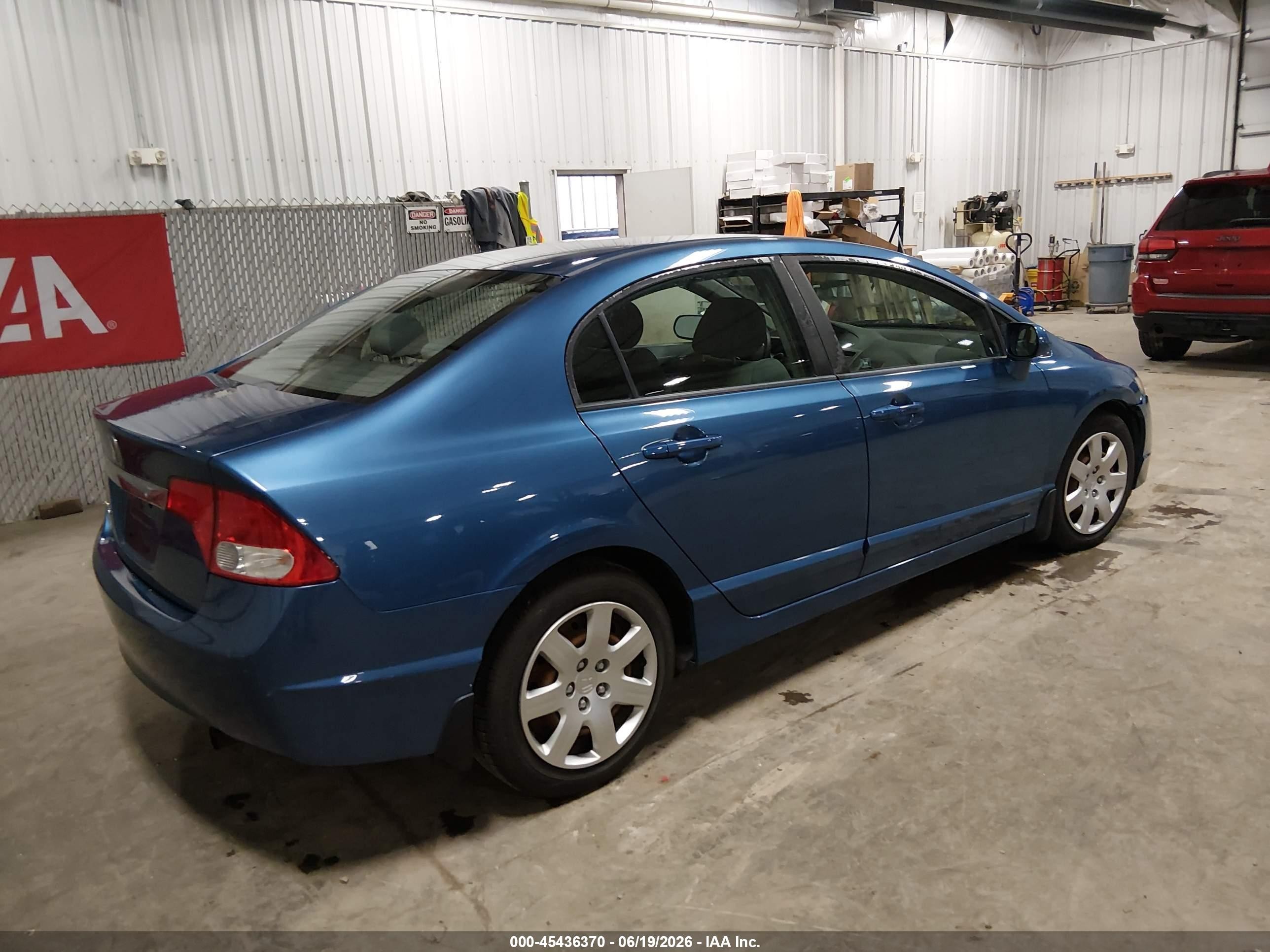 2011 Honda Civic Lx Blue vin: 19XFA1F59BE019365