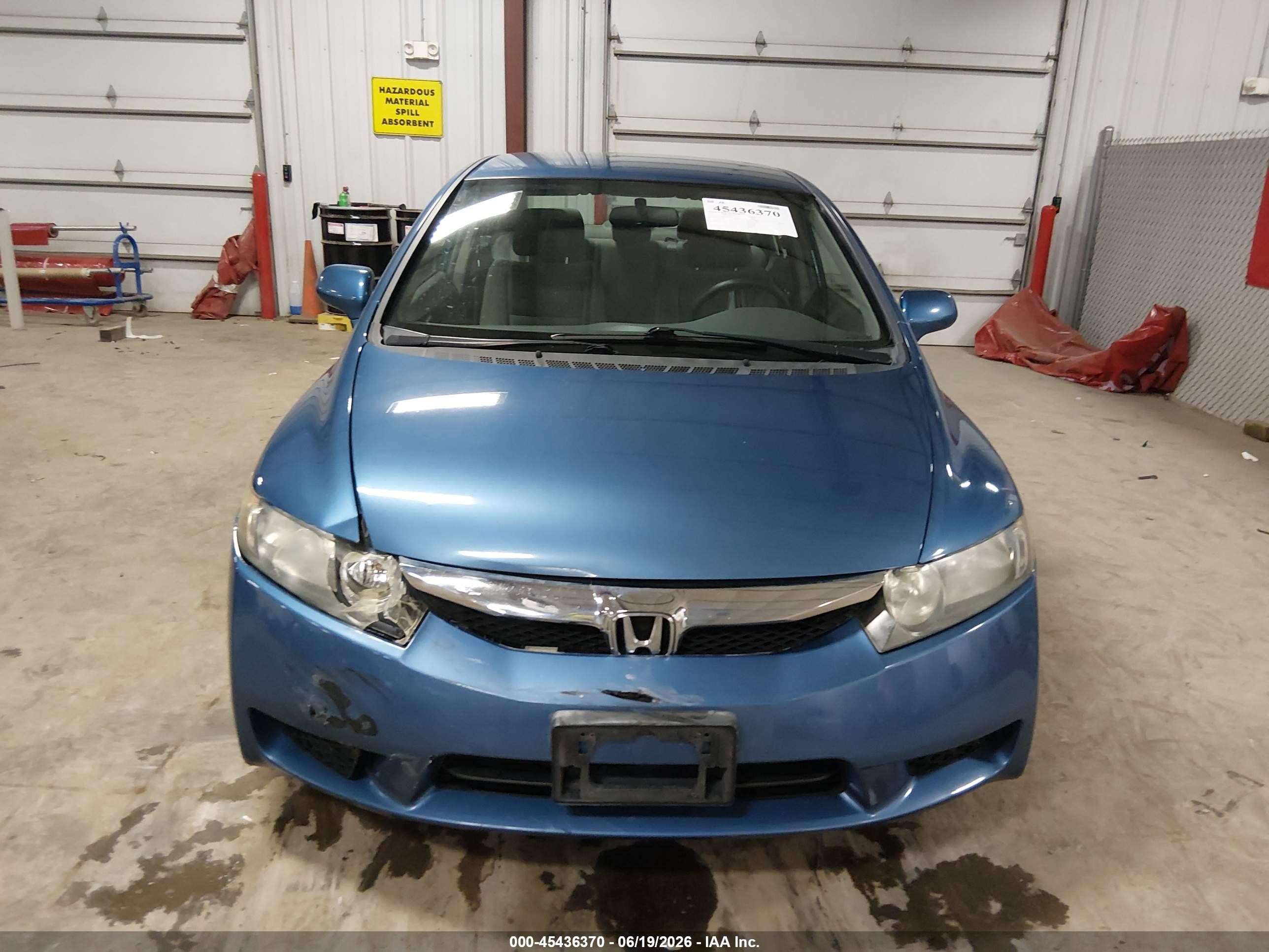 2011 Honda Civic Lx Blue vin: 19XFA1F59BE019365