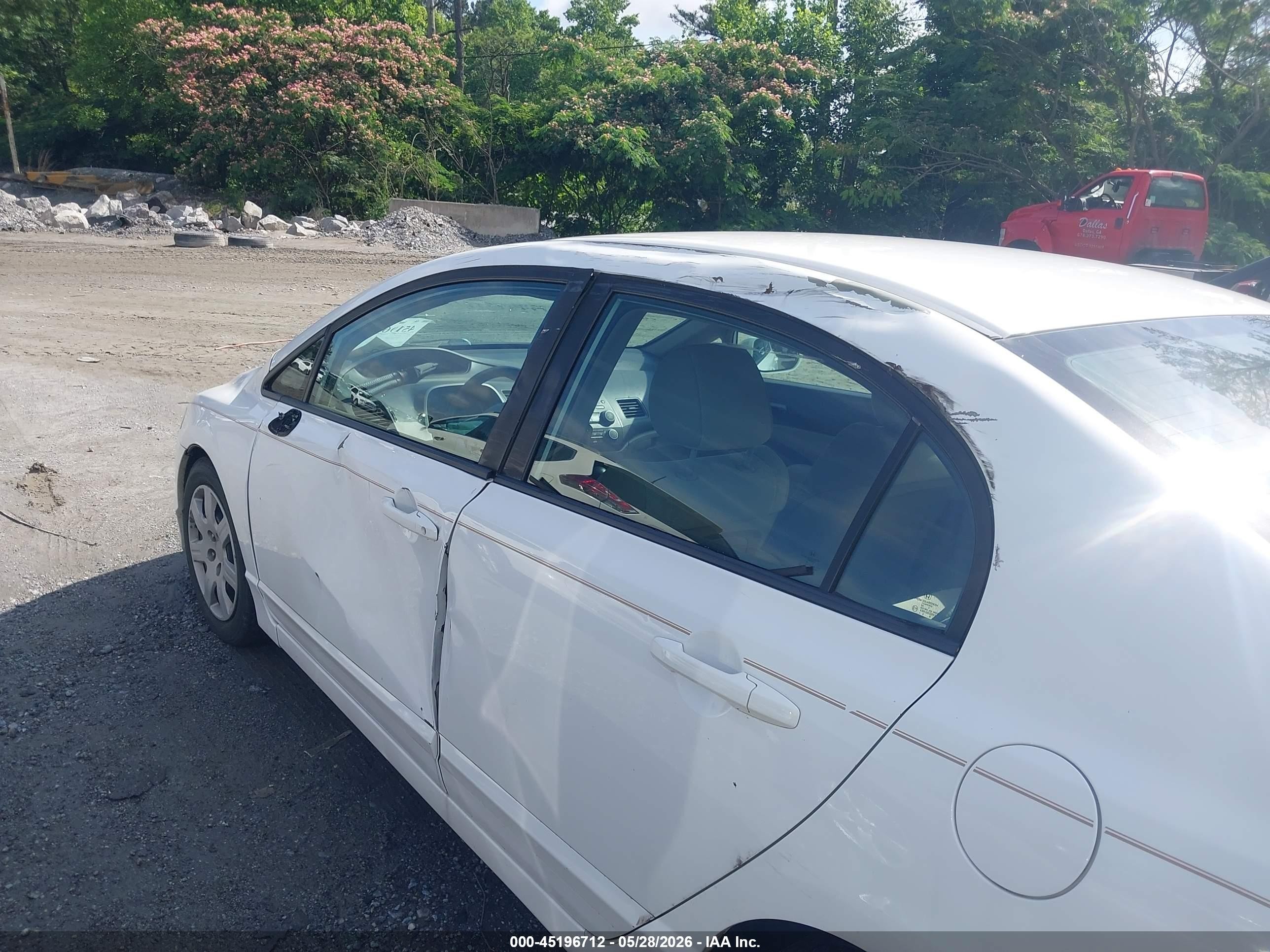 2011 Honda Civic Lx White vin: 19XFA1F59BE026252