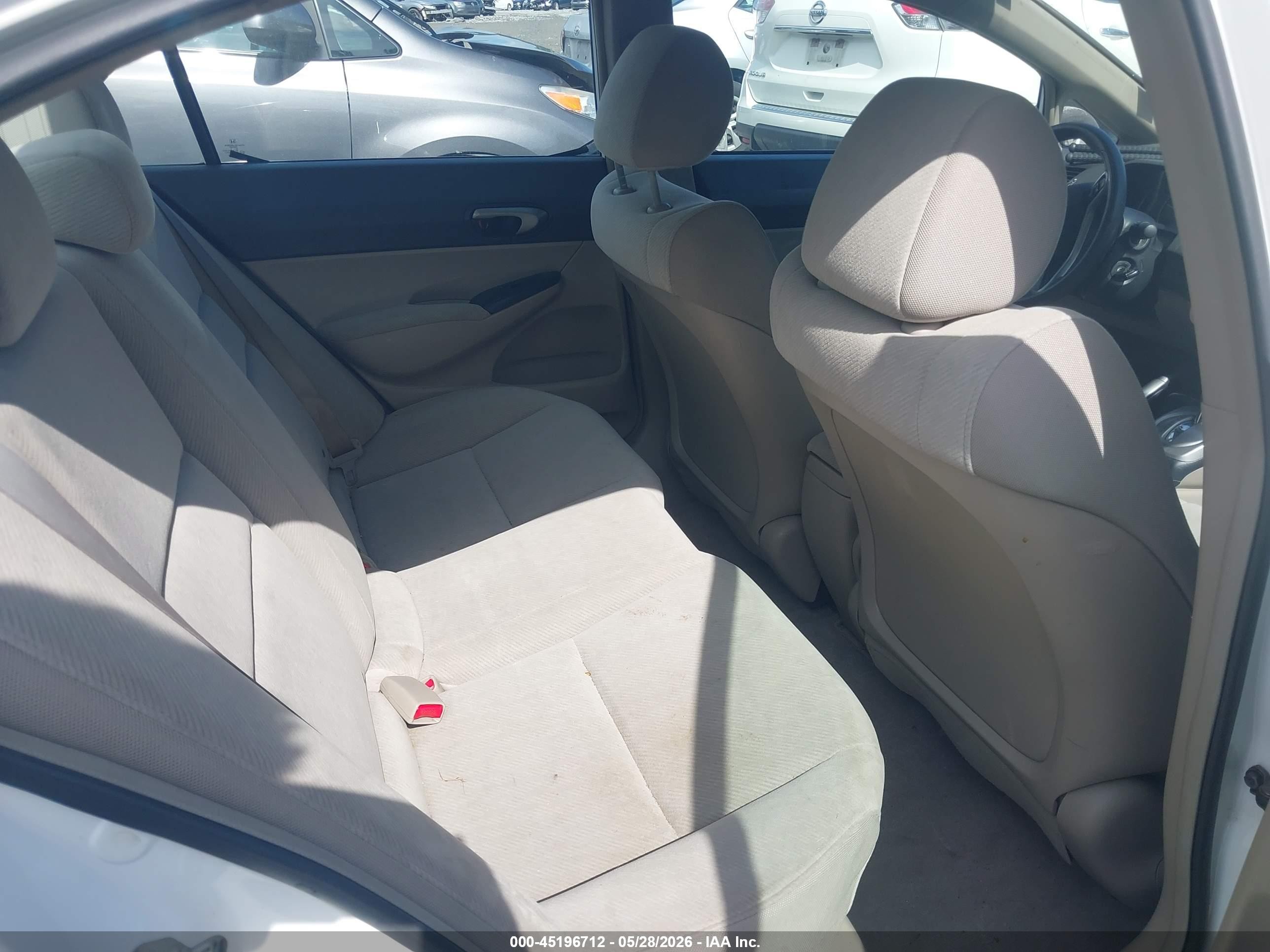 2011 Honda Civic Lx White vin: 19XFA1F59BE026252