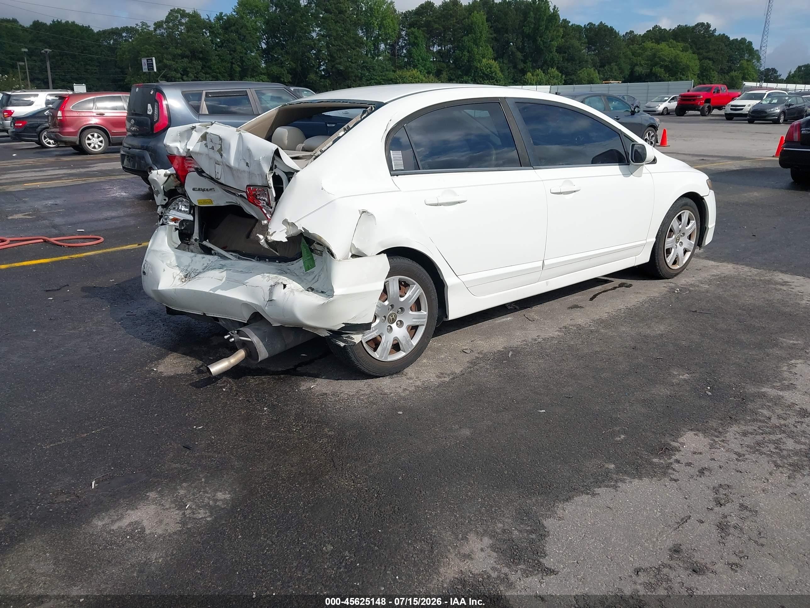 2011 Honda Civic Lx White vin: 19XFA1F59BE031841