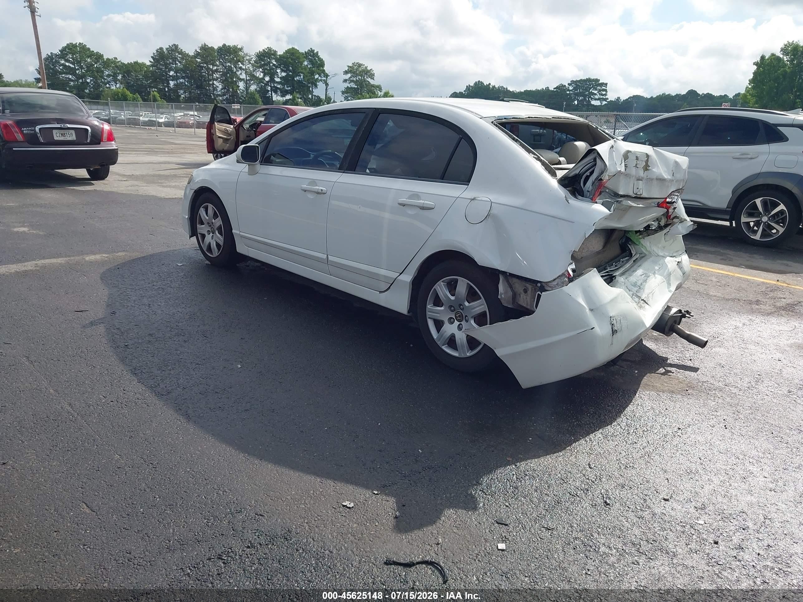 2011 Honda Civic Lx White vin: 19XFA1F59BE031841