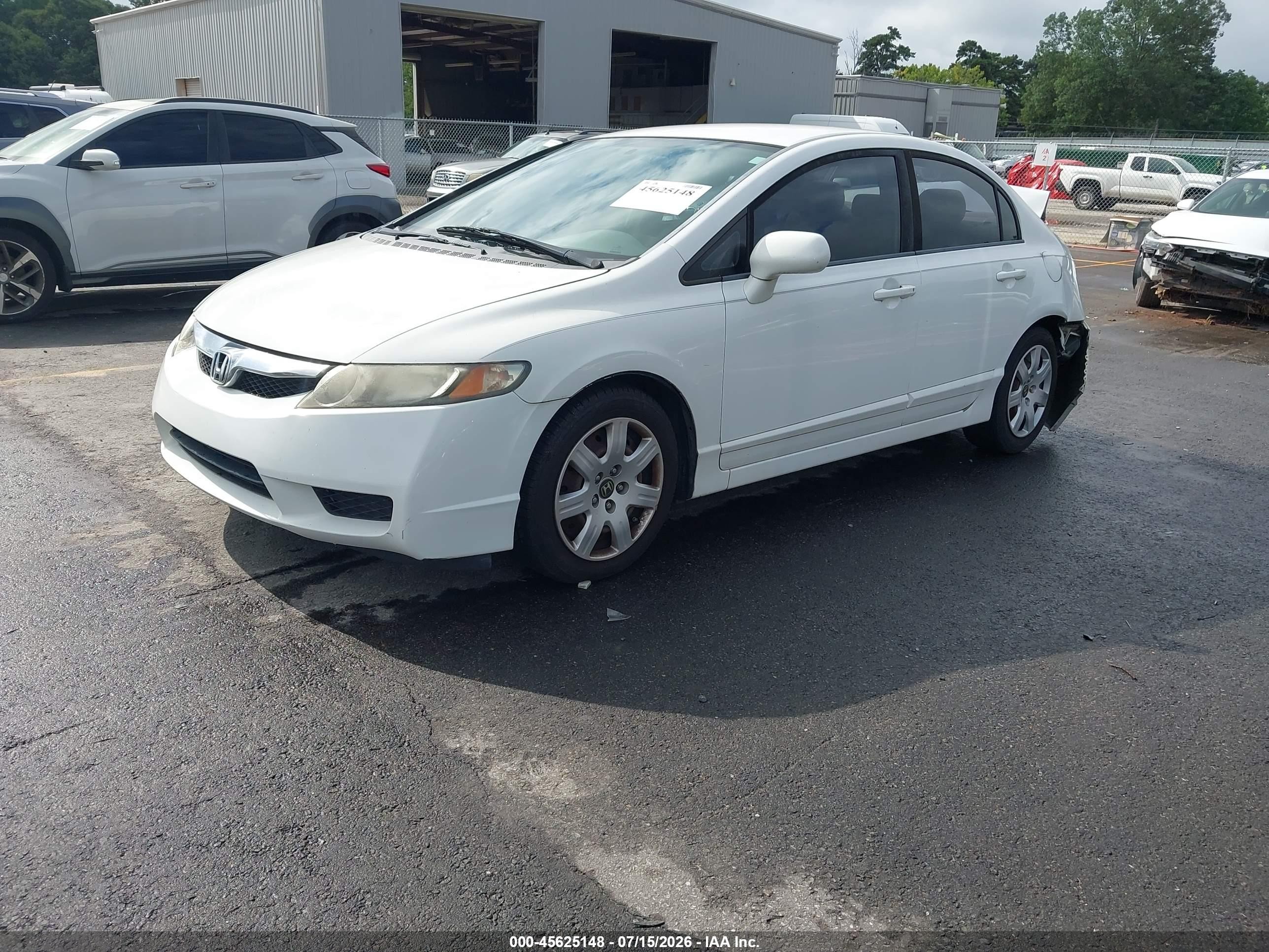 2011 Honda Civic Lx White vin: 19XFA1F59BE031841