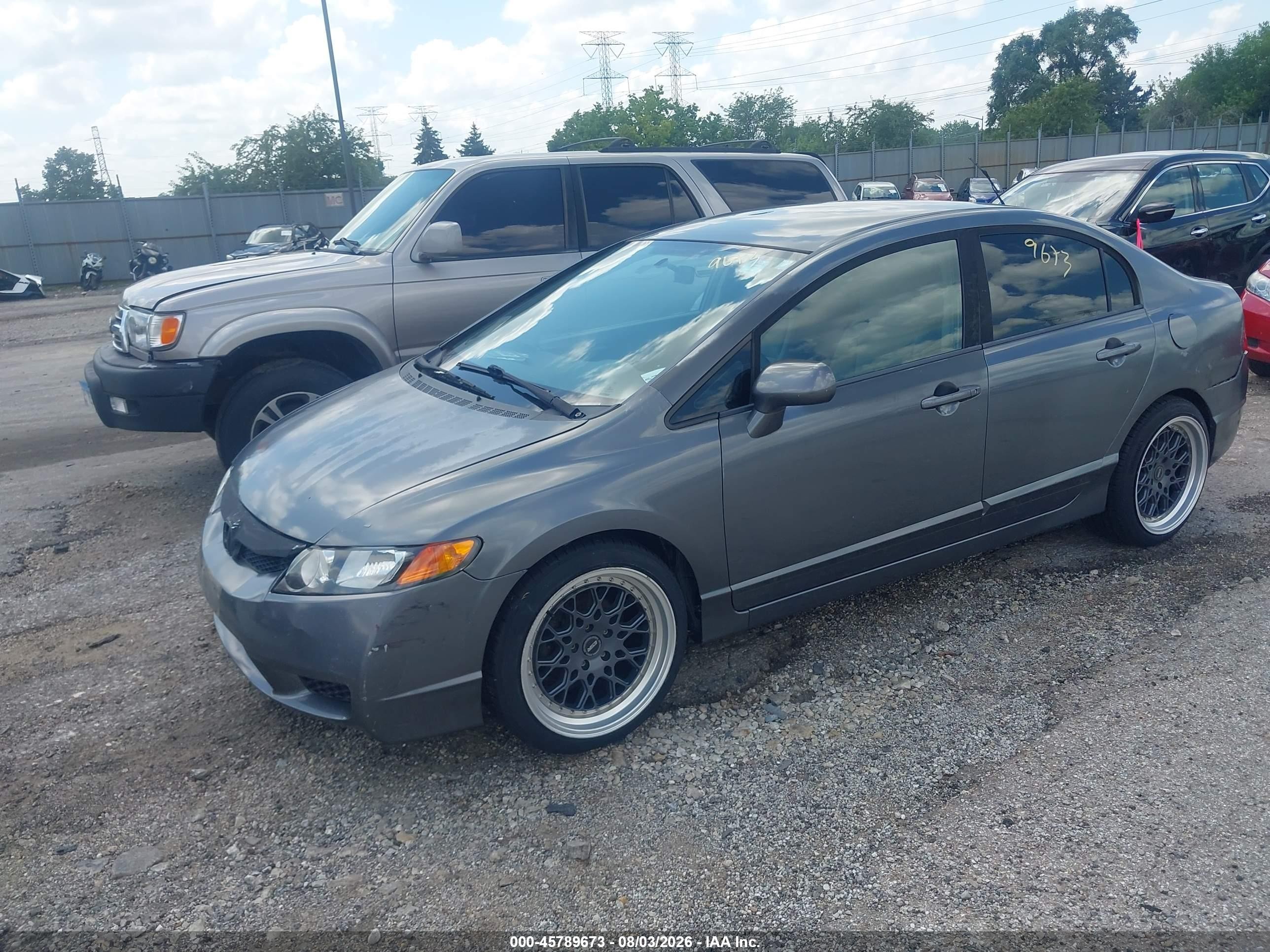 2011 Honda Civic Lx Gray vin: 19XFA1F59BE045884