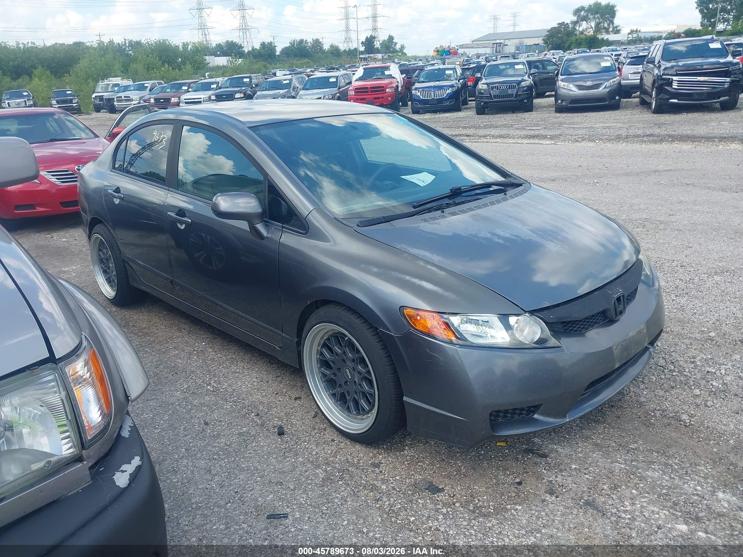 2011 Honda Civic Lx Gray vin: 19XFA1F59BE045884