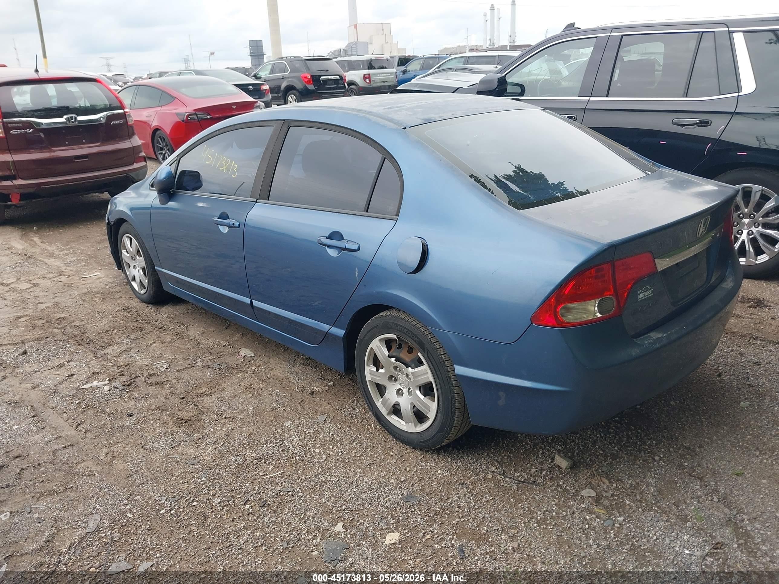 2010 Honda Civic Lx Blue vin: 19XFA1F5XAE005294