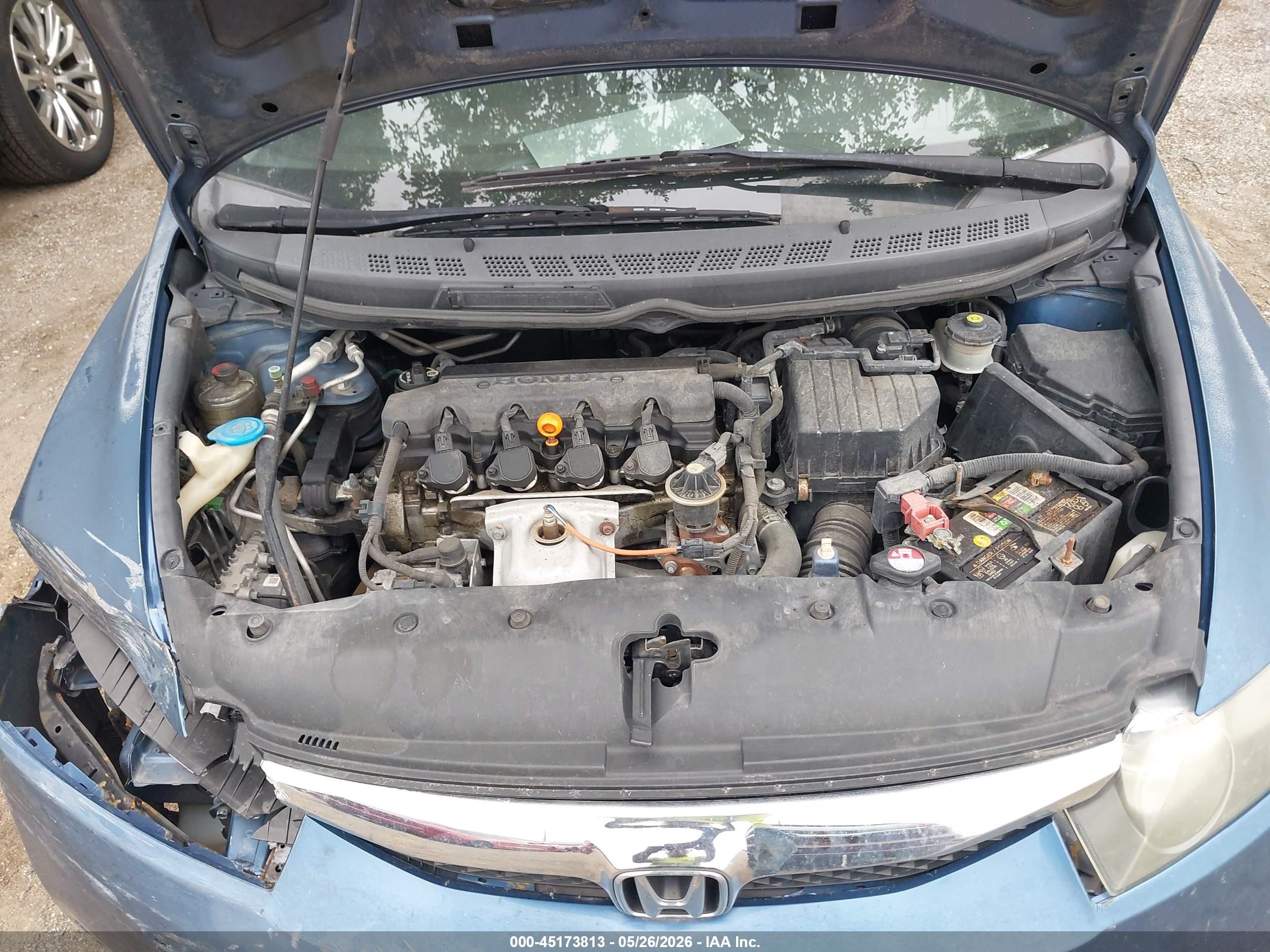 2010 Honda Civic Lx Blue vin: 19XFA1F5XAE005294