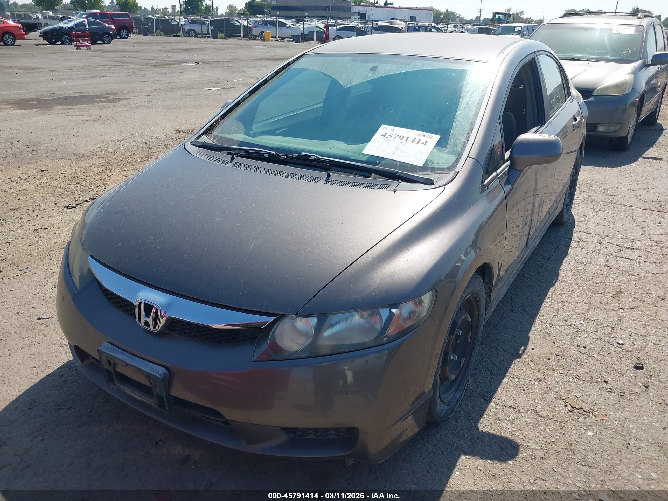 2010 Honda Civic Lx Gray vin: 19XFA1F5XAE054270