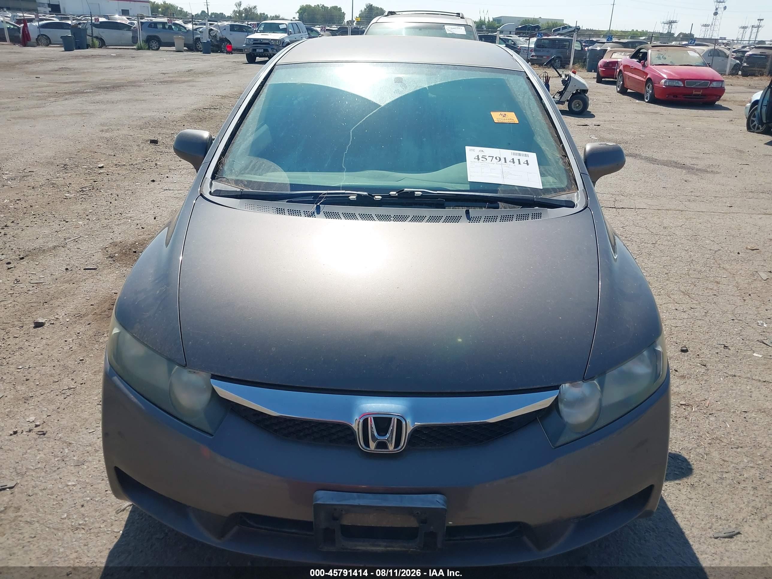2010 Honda Civic Lx Gray vin: 19XFA1F5XAE054270