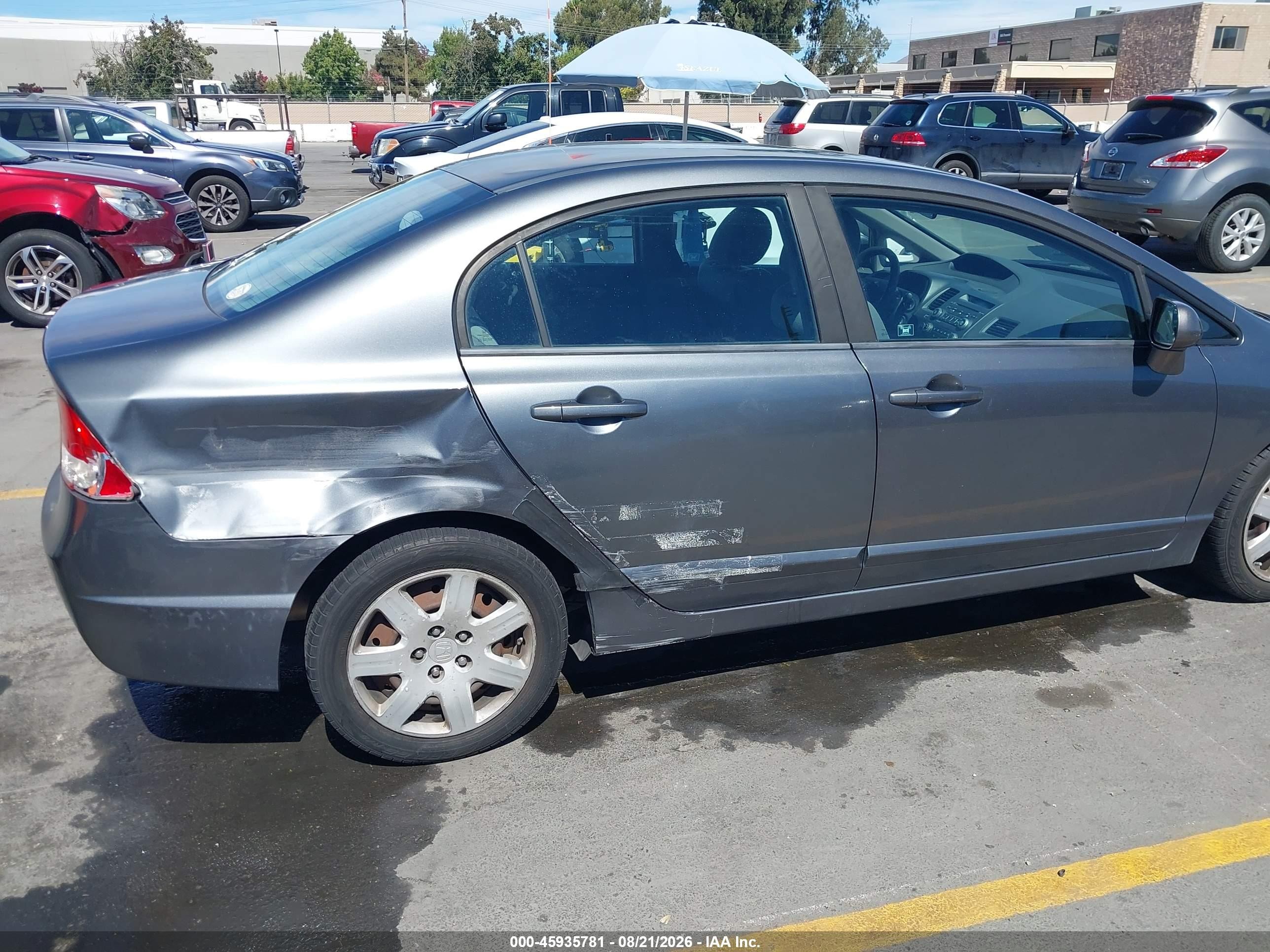2010 Honda Civic Lx Gray vin: 19XFA1F5XAE064653