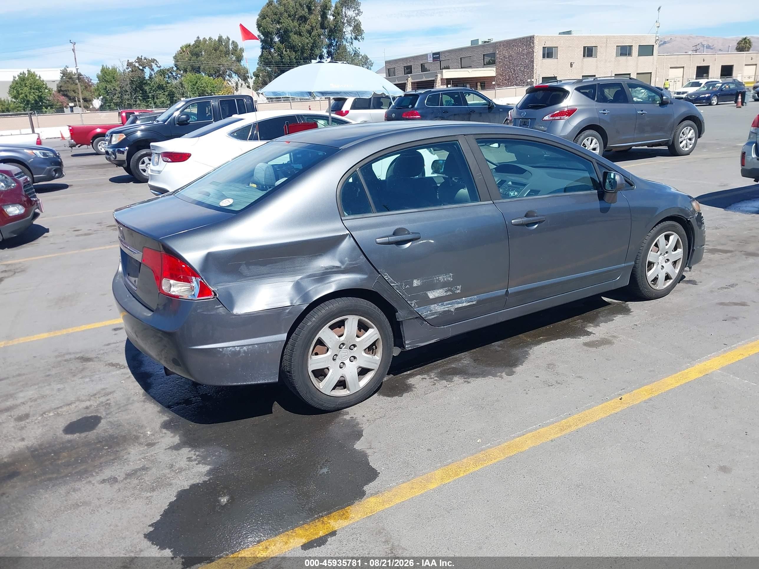 2010 Honda Civic Lx Gray vin: 19XFA1F5XAE064653