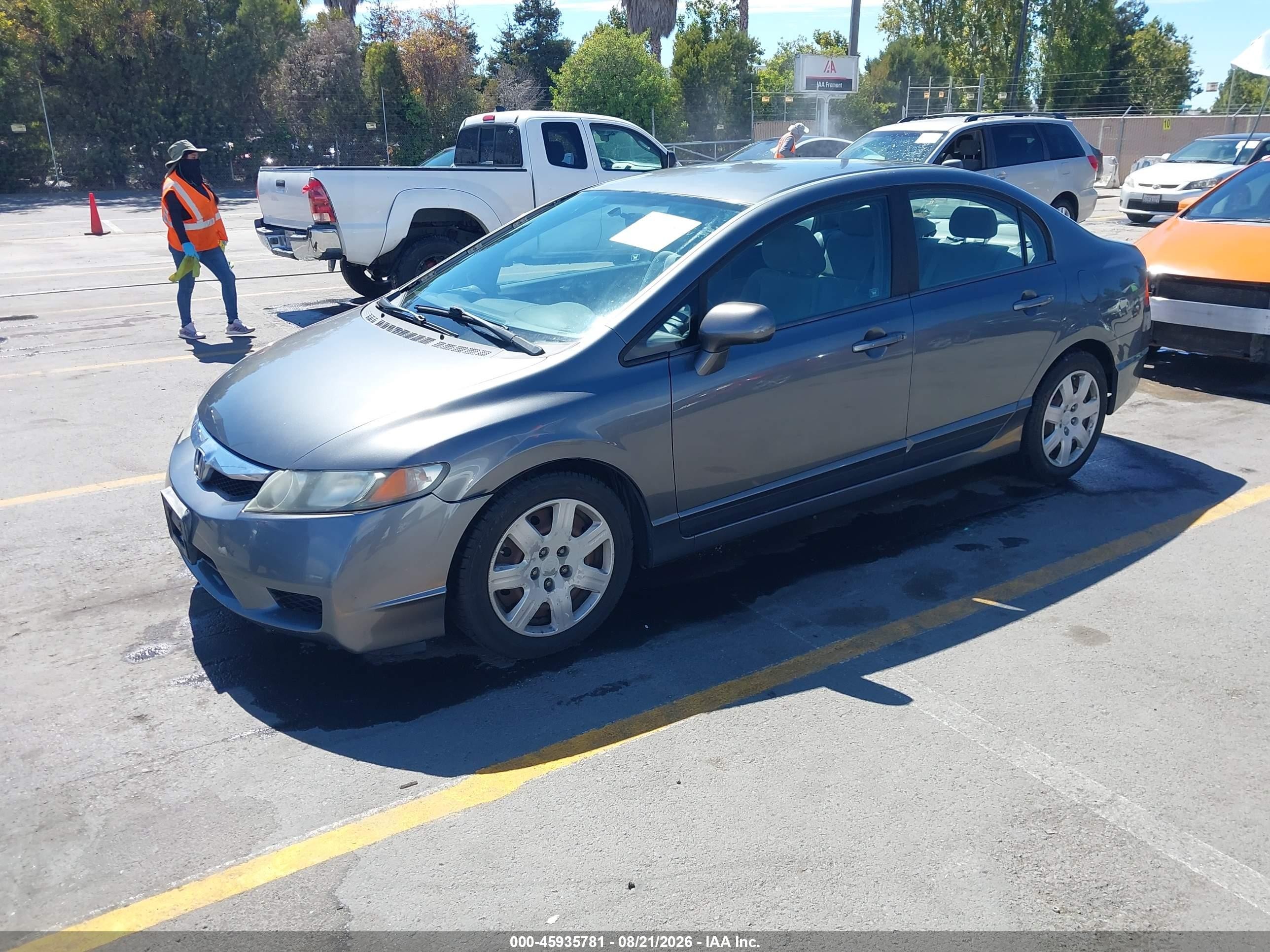 2010 Honda Civic Lx Gray vin: 19XFA1F5XAE064653