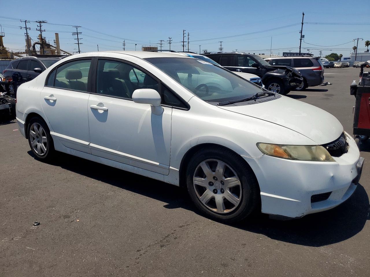 2010 Honda Civic Lx Белый vin: 19XFA1F5XAE076219
