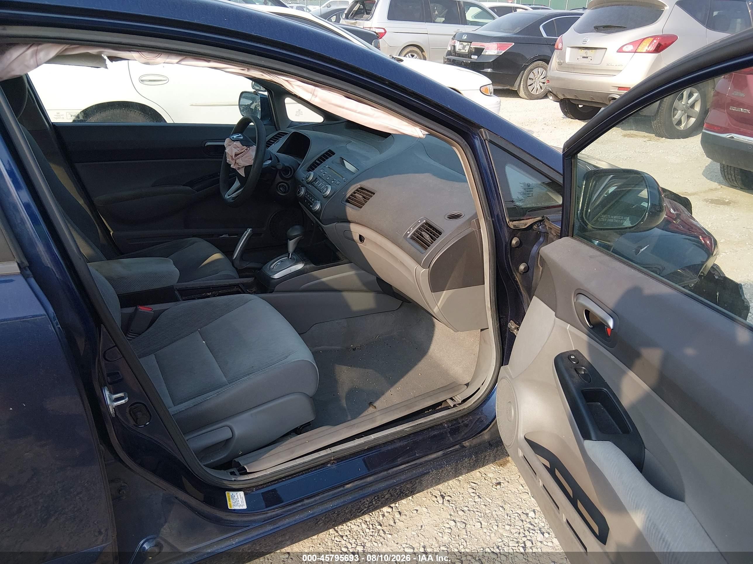 2010 Honda Civic Lx Blue vin: 19XFA1F5XAE086183
