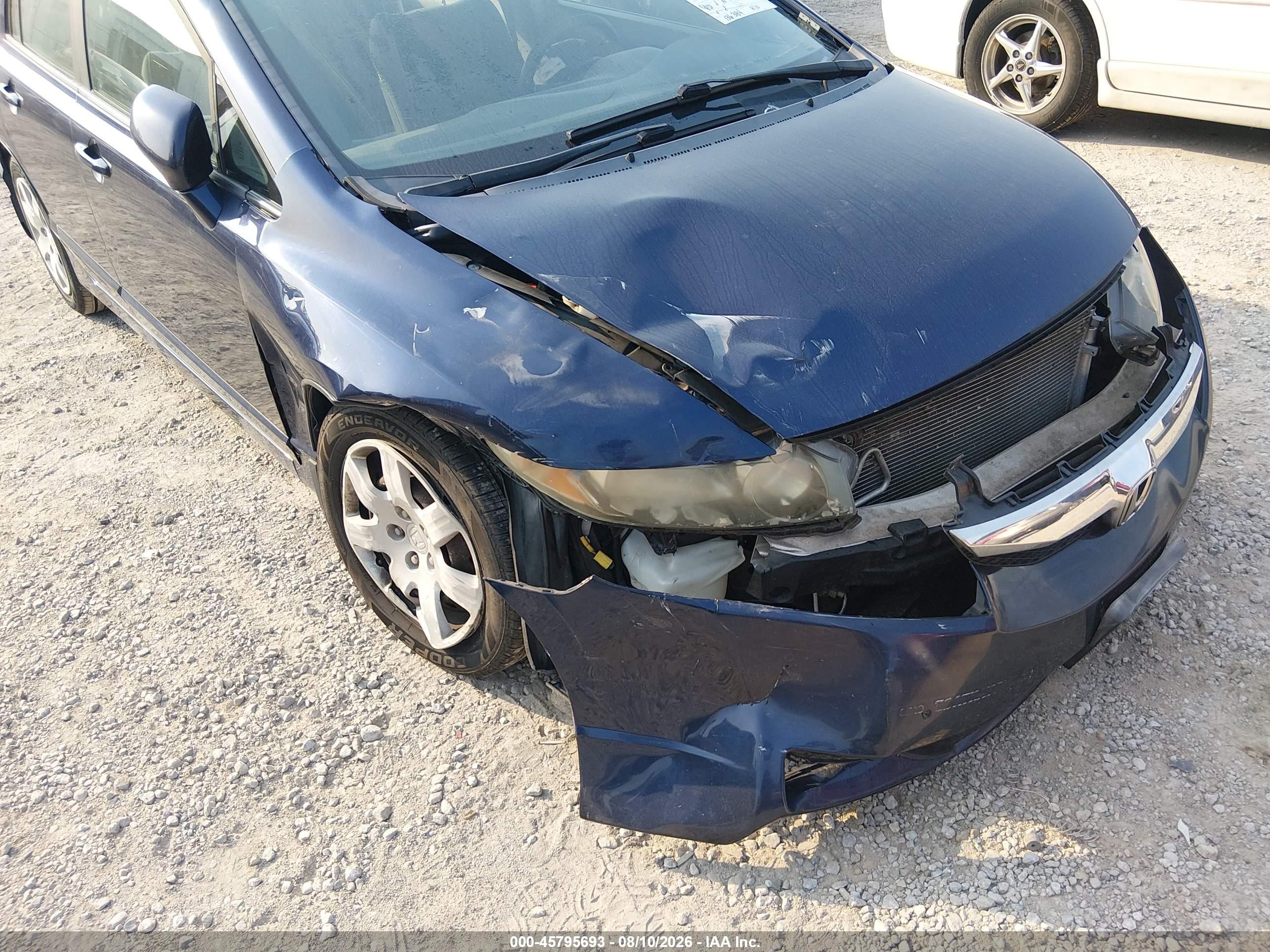 2010 Honda Civic Lx Blue vin: 19XFA1F5XAE086183