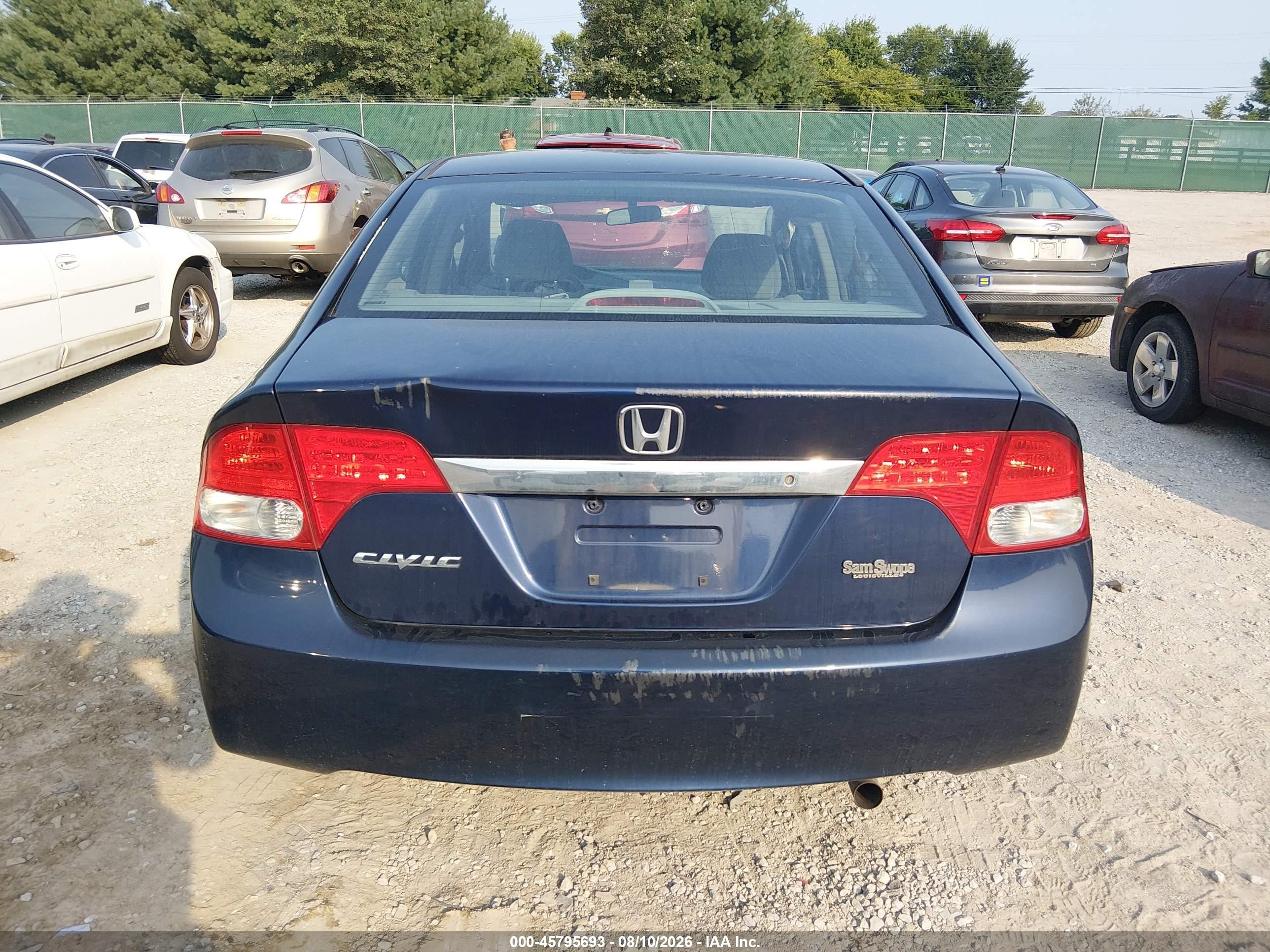 2010 Honda Civic Lx Blue vin: 19XFA1F5XAE086183
