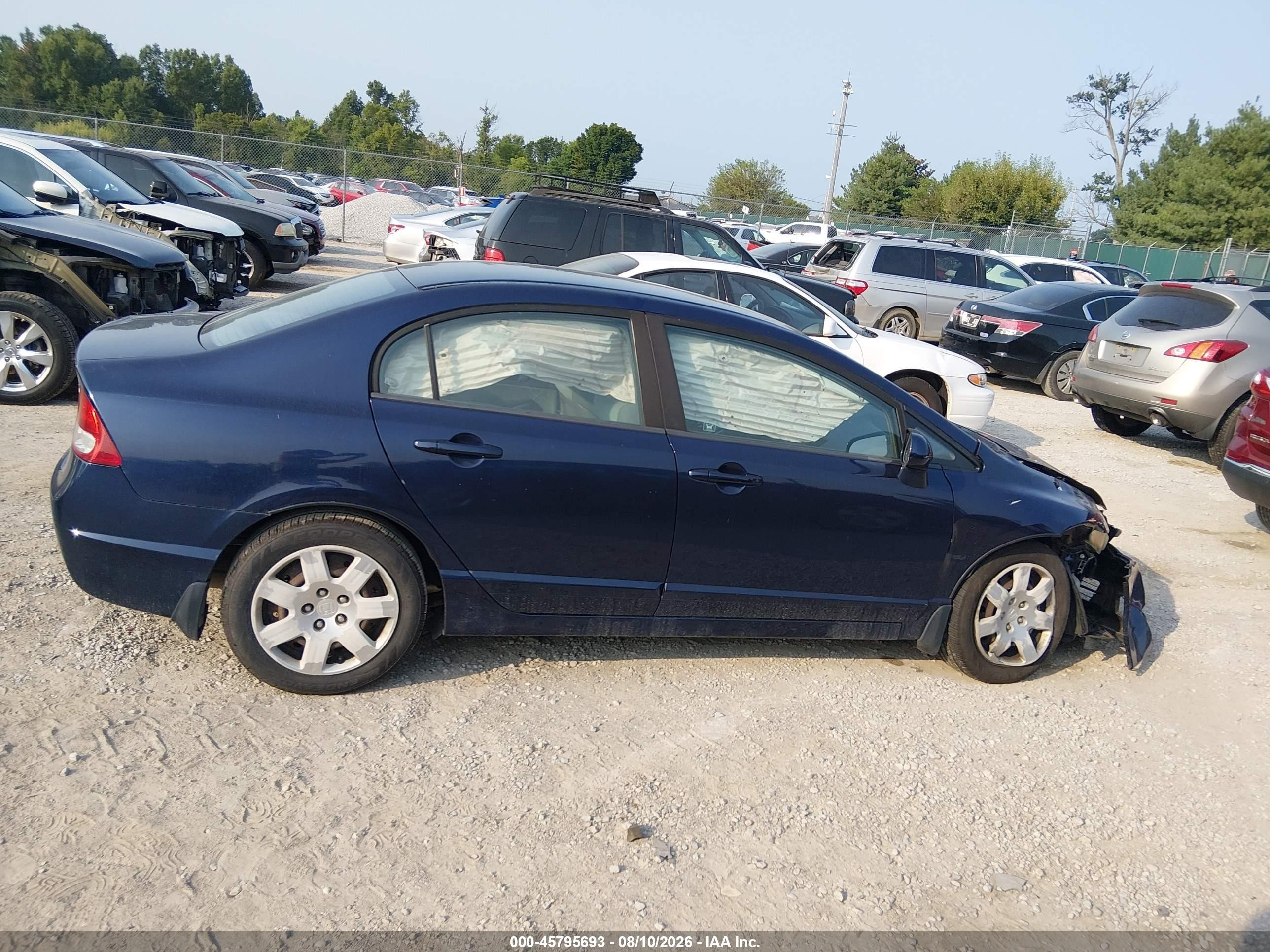 2010 Honda Civic Lx Blue vin: 19XFA1F5XAE086183