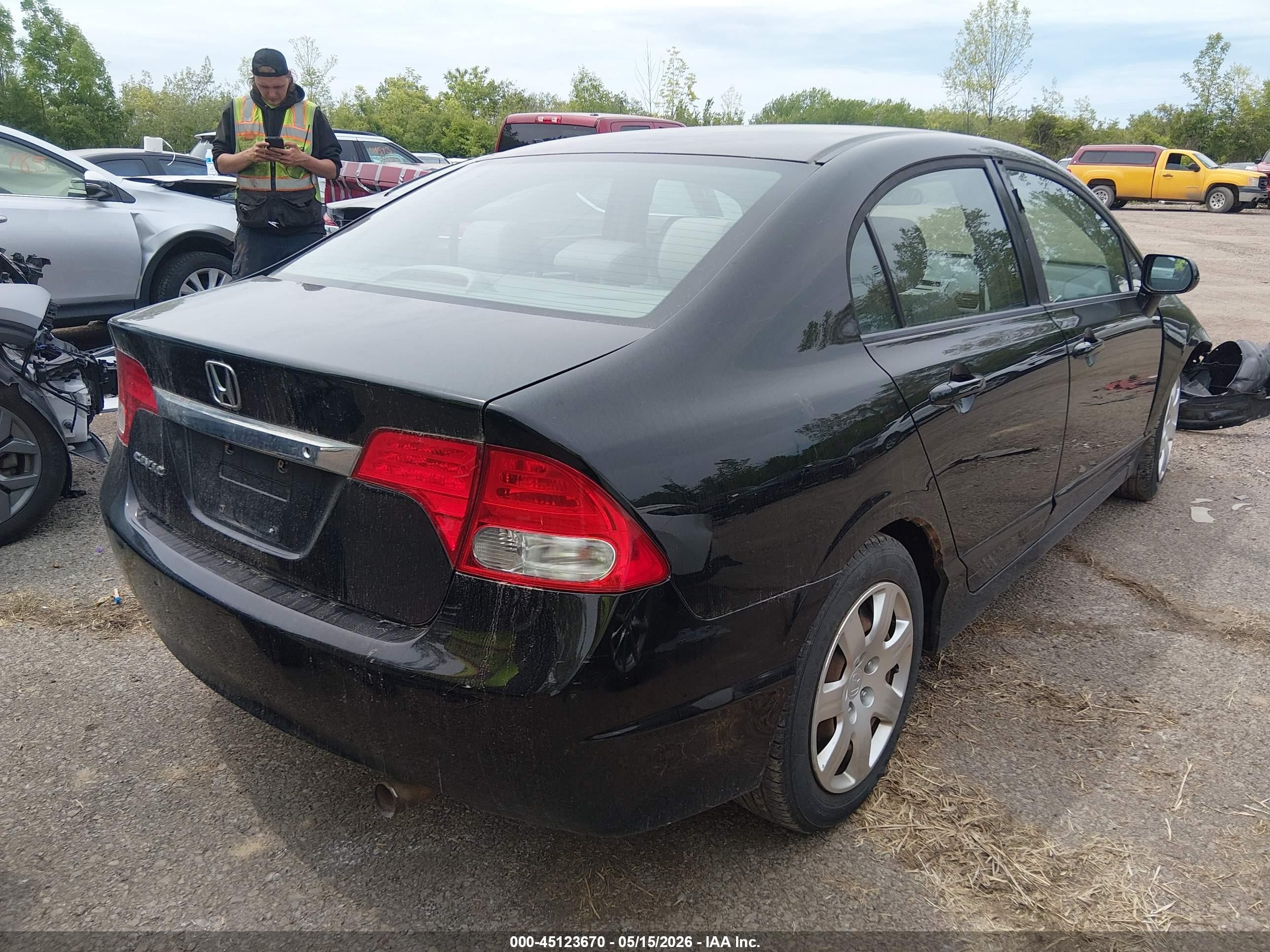 2011 Honda Civic Lx Black vin: 19XFA1F5XBE017852