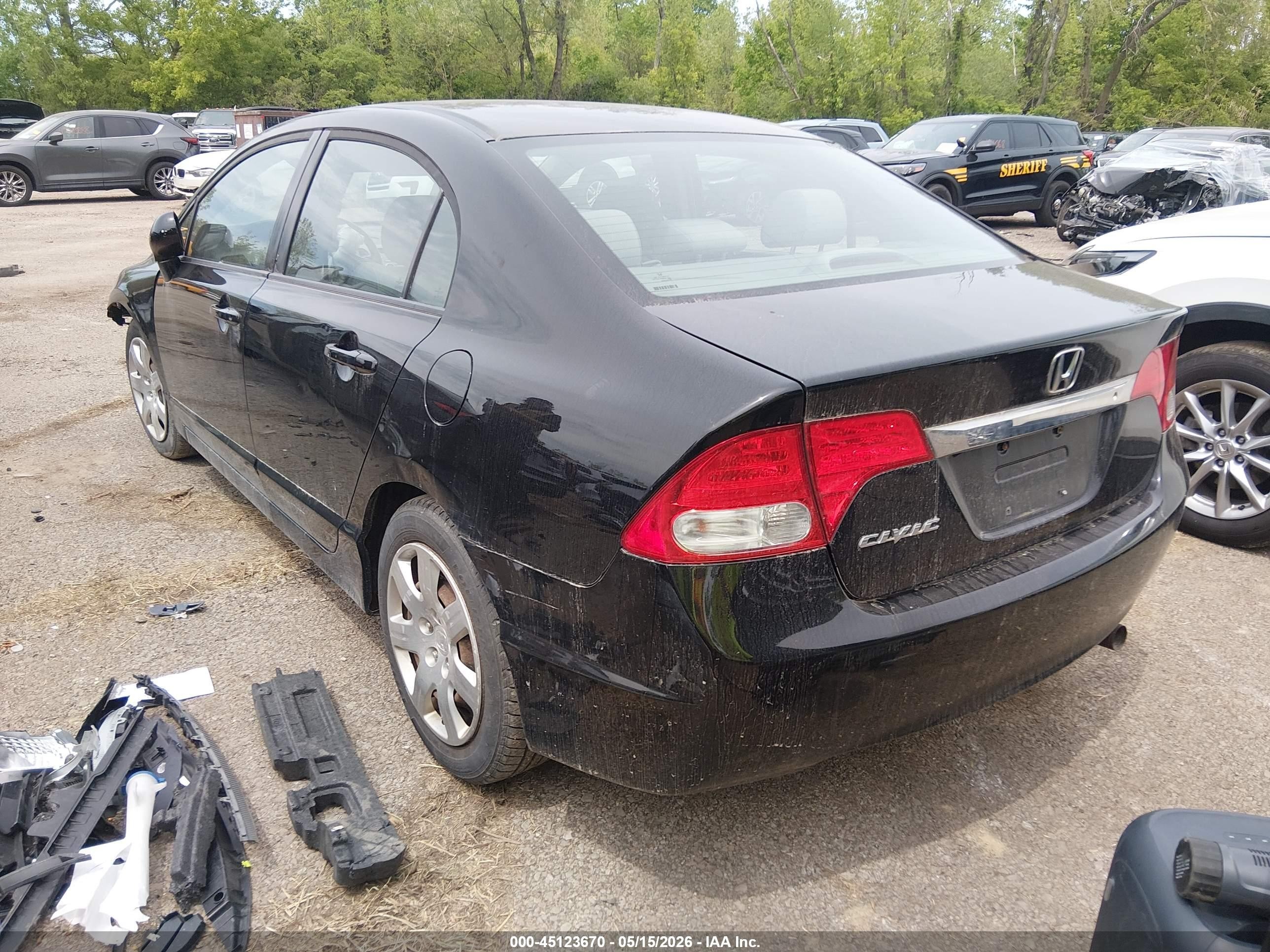 2011 Honda Civic Lx Black vin: 19XFA1F5XBE017852