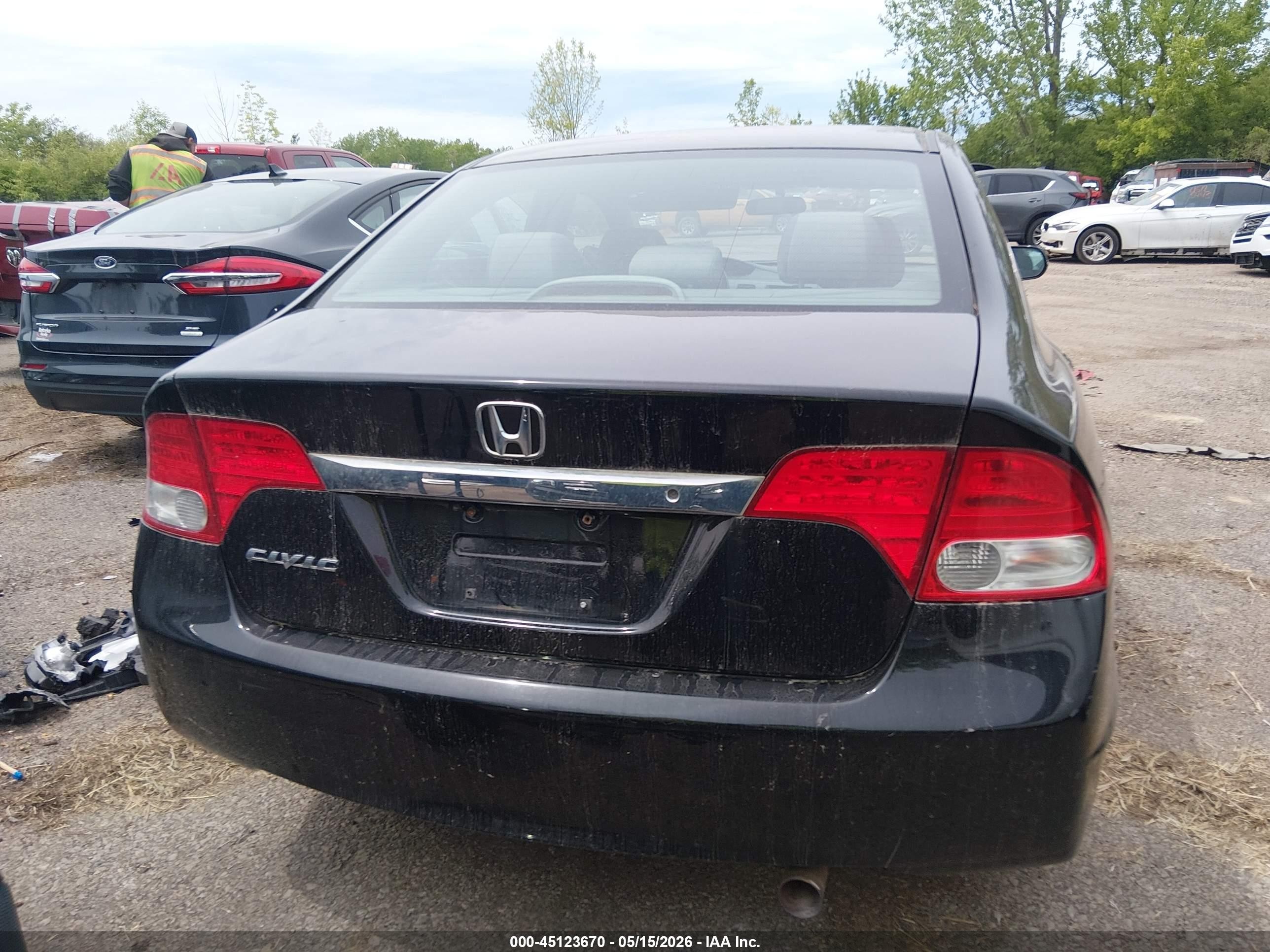 2011 Honda Civic Lx Black vin: 19XFA1F5XBE017852
