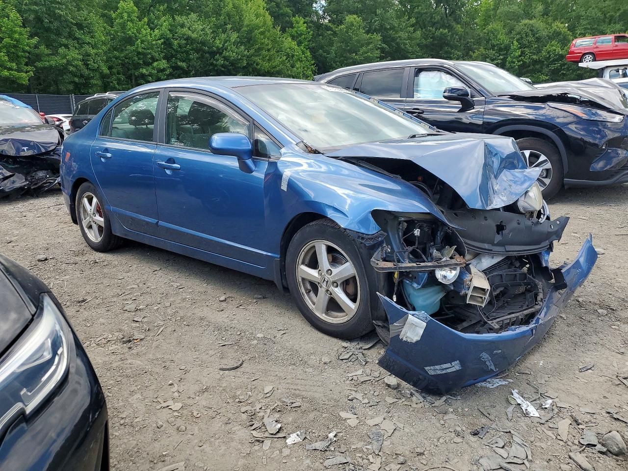 2011 Honda Civic Lx Blue vin: 19XFA1F5XBE028818