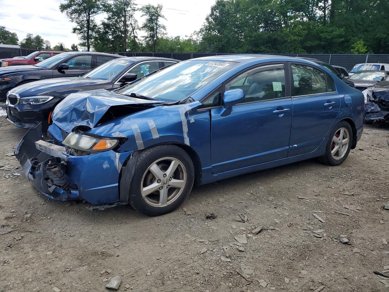 2011 Honda Civic Lx Blue vin: 19XFA1F5XBE028818
