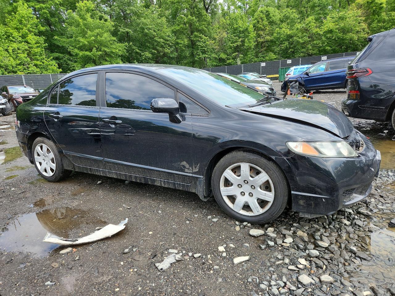 2011 Honda Civic Lx Black vin: 19XFA1F5XBE030889