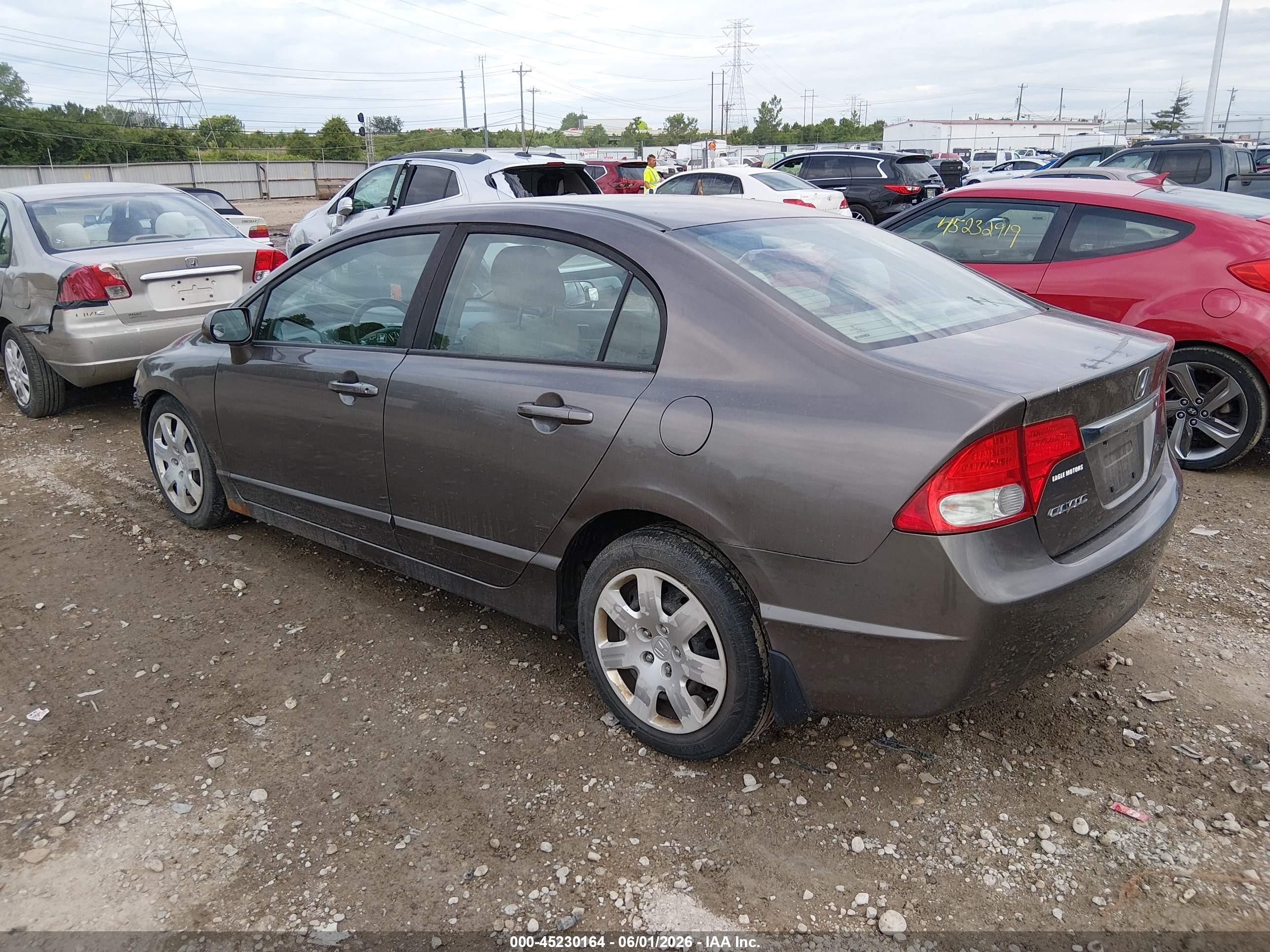 2011 Honda Civic Lx Gray vin: 19XFA1F5XBE048664