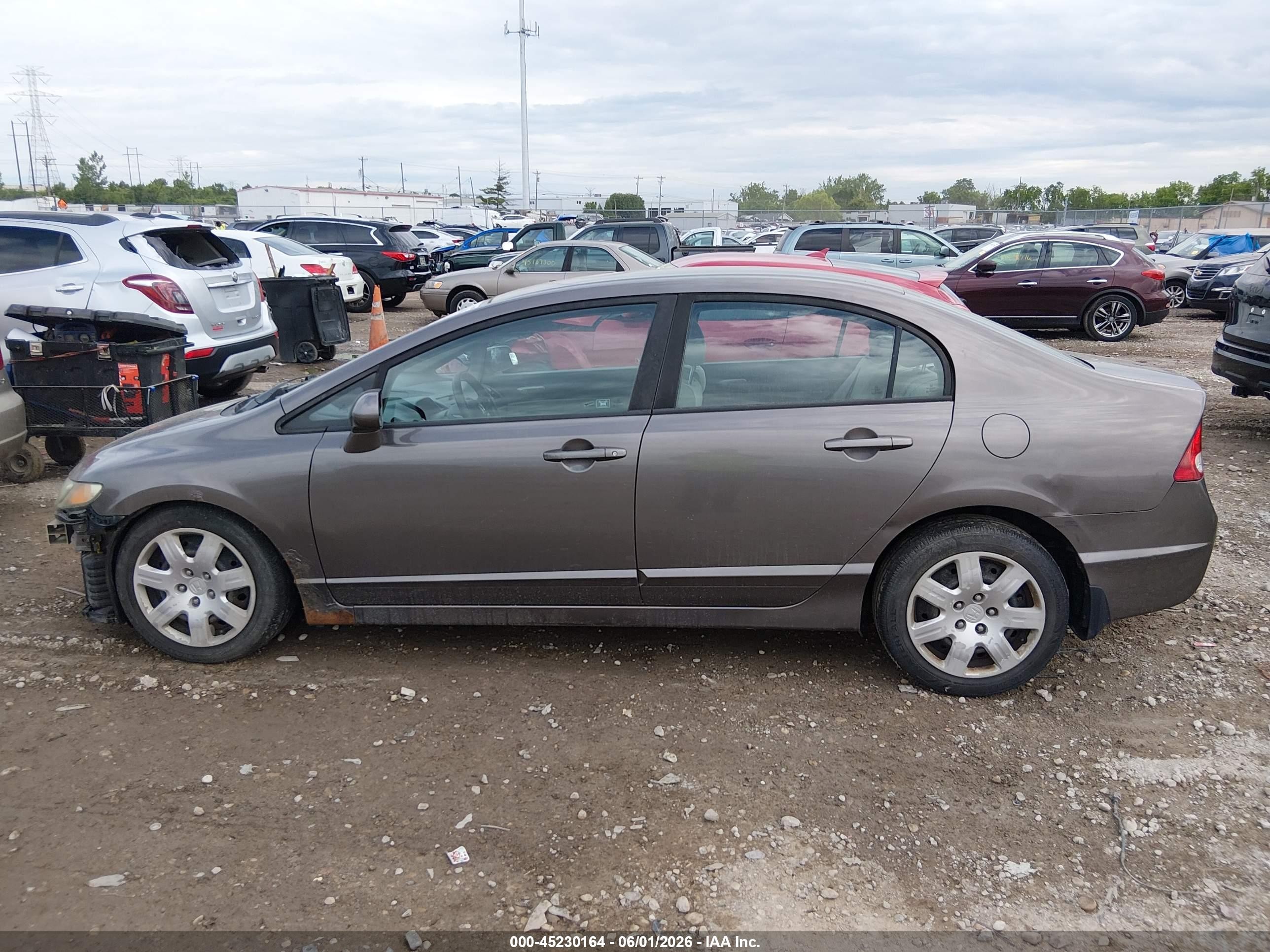 2011 Honda Civic Lx Gray vin: 19XFA1F5XBE048664