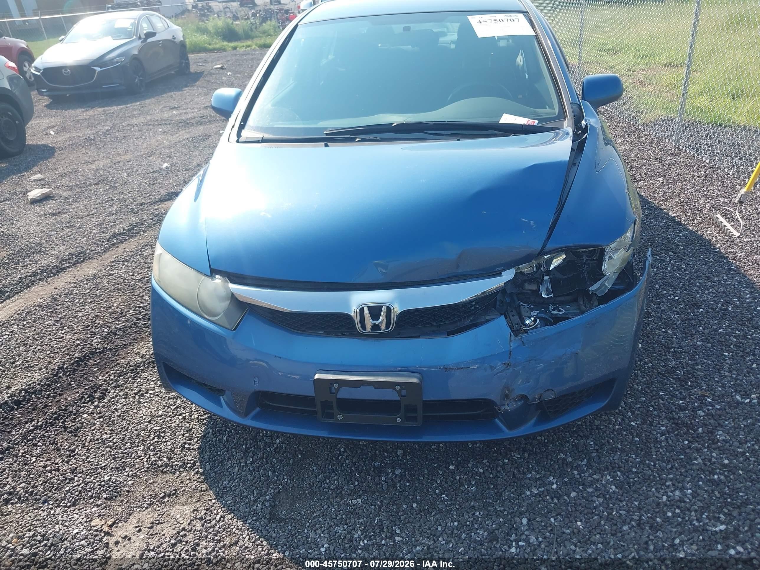 2010 Honda Civic Lx-s Blue vin: 19XFA1F60AE087058