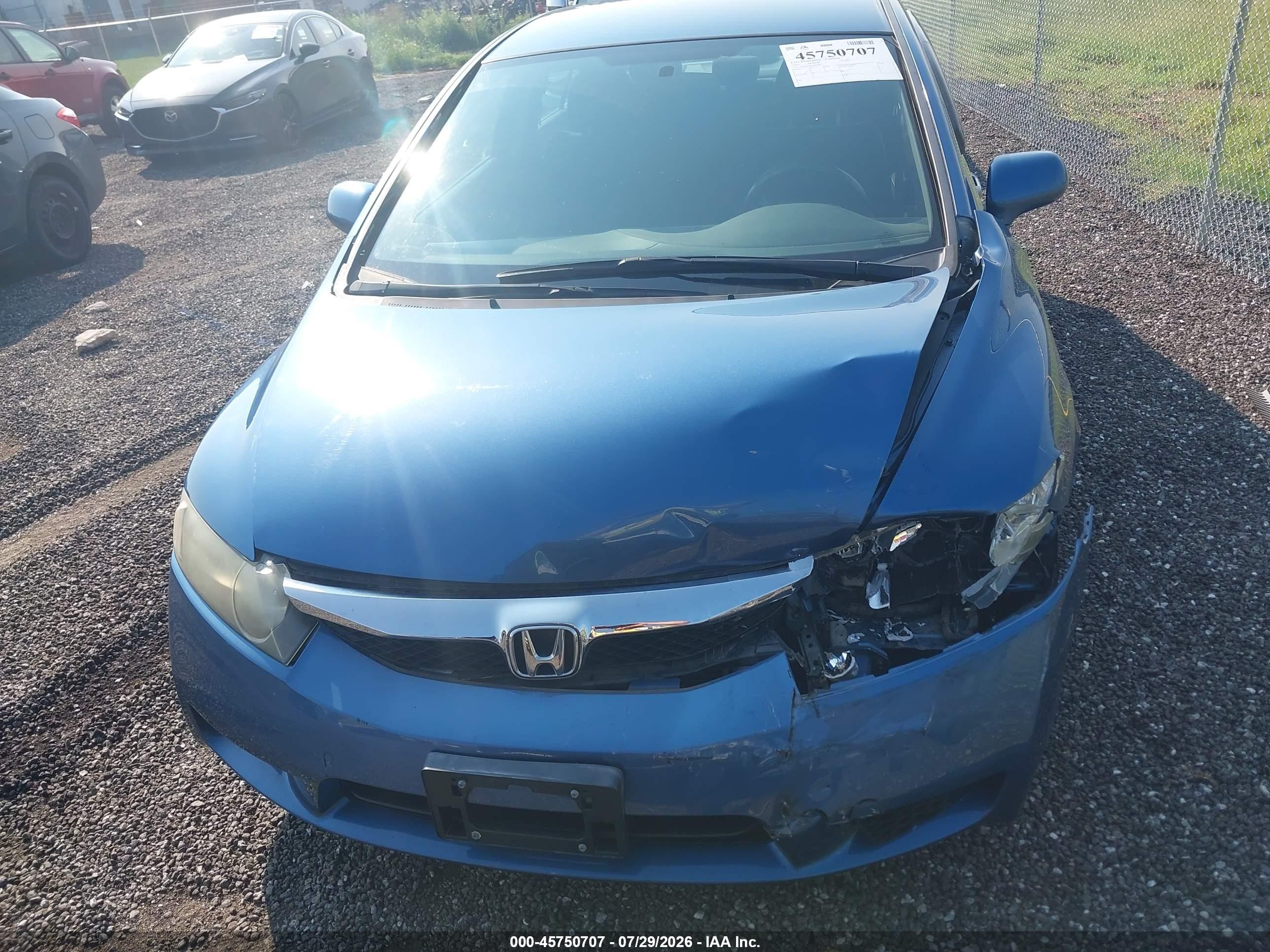 2010 Honda Civic Lx-s Blue vin: 19XFA1F60AE087058
