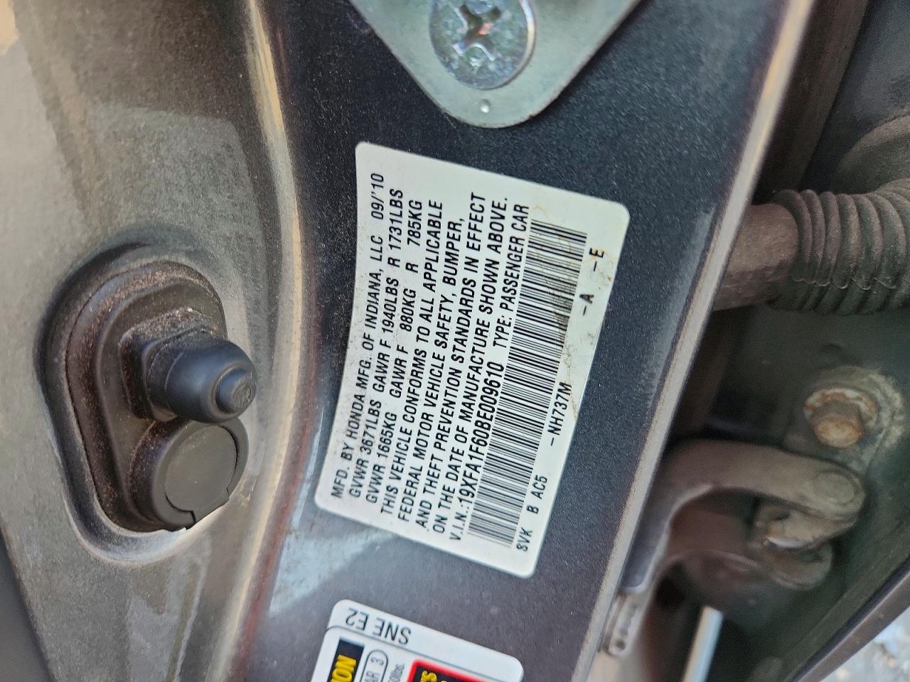 2011 Honda Civic Lx Серый vin: 19XFA1F60BE009610