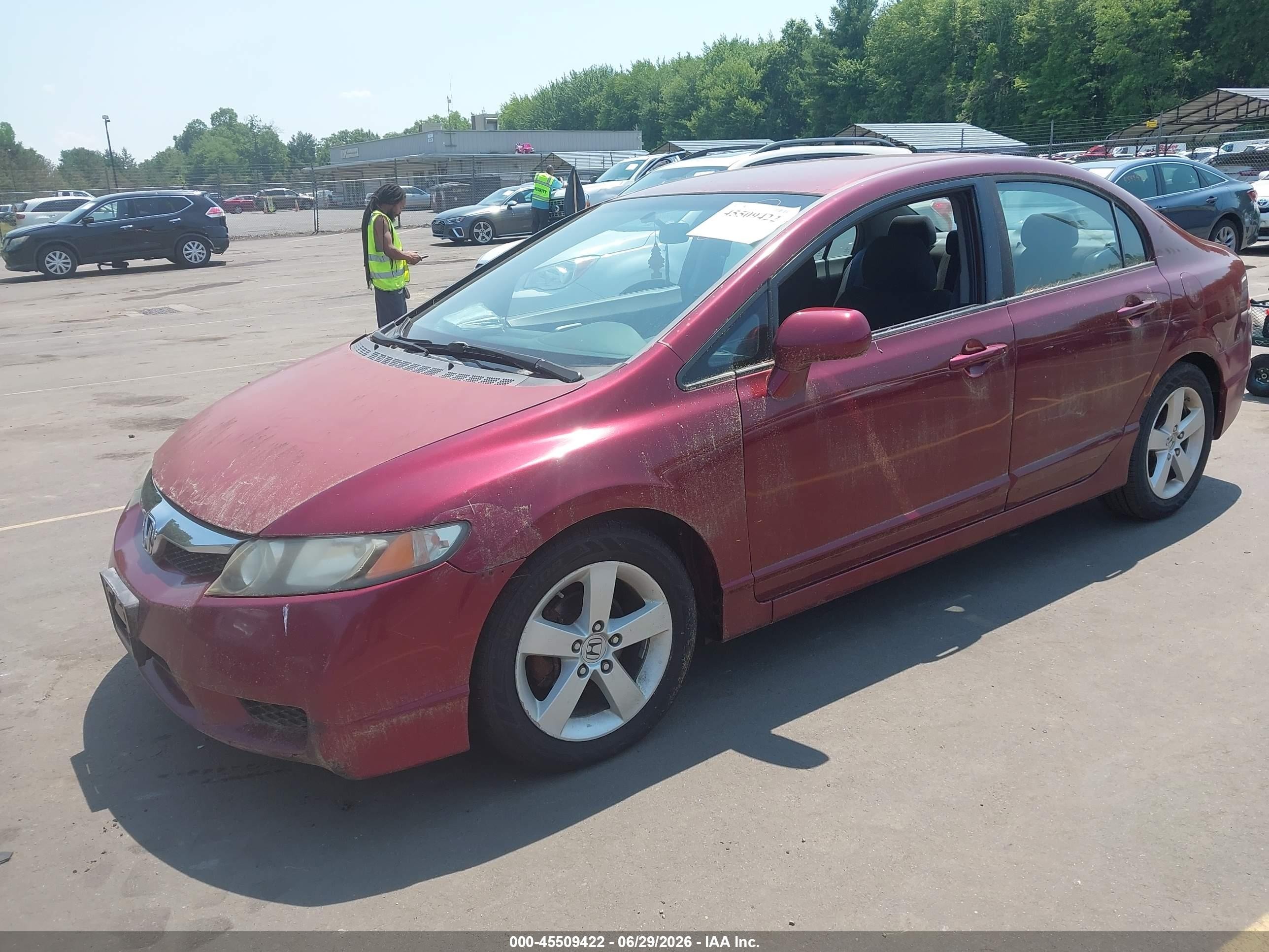 2010 Honda Civic Lx-s Red vin: 19XFA1F64AE059599