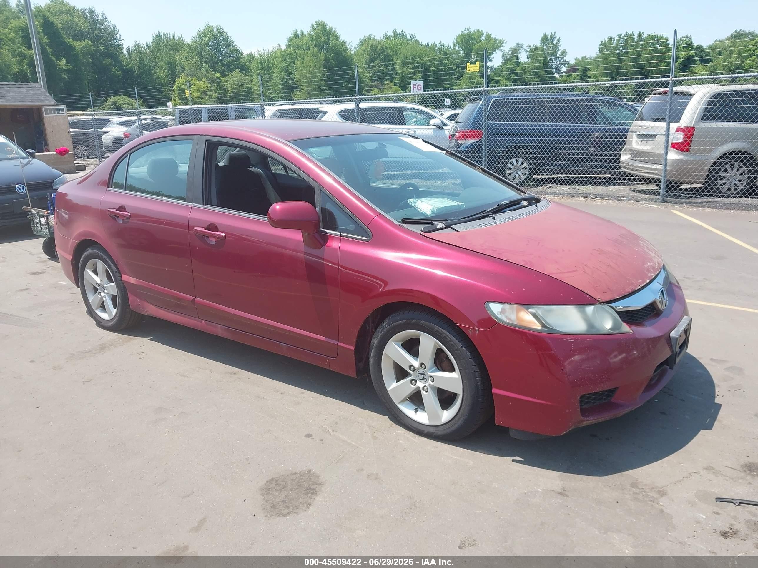 2010 Honda Civic Lx-s Red vin: 19XFA1F64AE059599