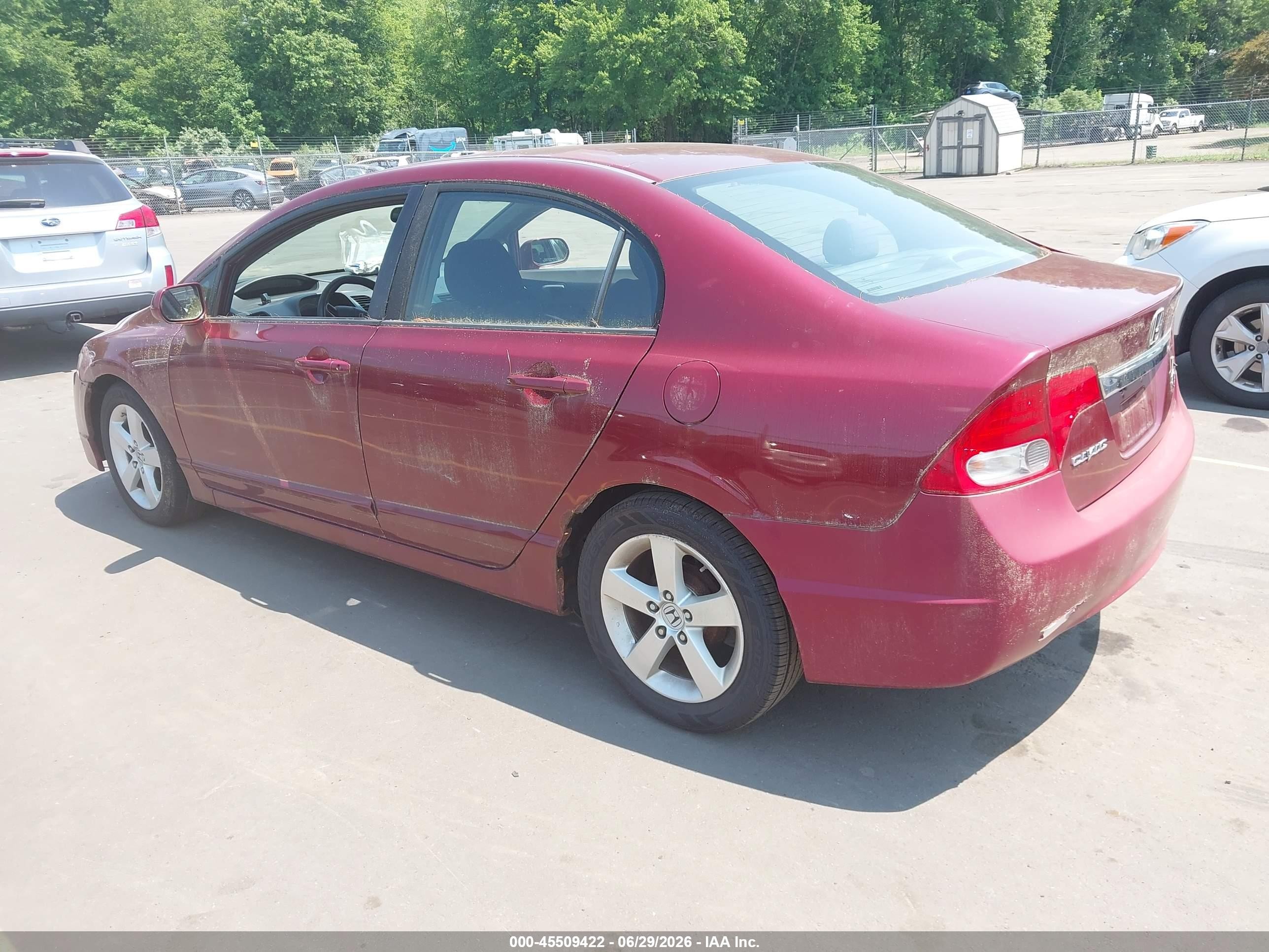 2010 Honda Civic Lx-s Red vin: 19XFA1F64AE059599