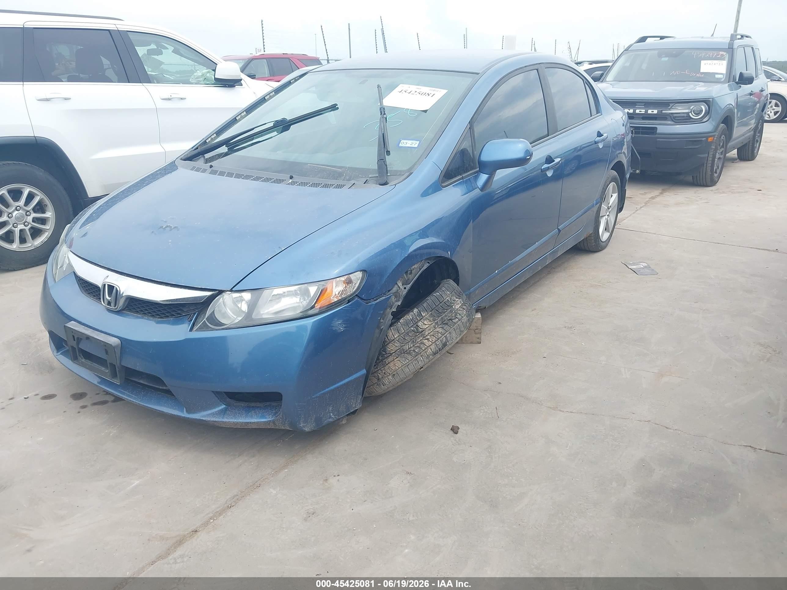 2010 Honda Civic Lx-s Blue vin: 19XFA1F66AE023588