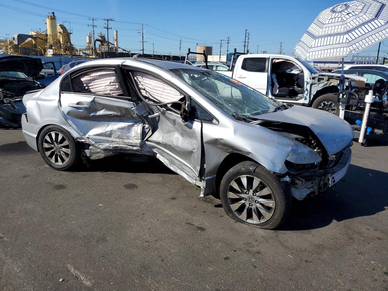 2010 Honda Civic Ex Silver vin: 19XFA1F80AE011891