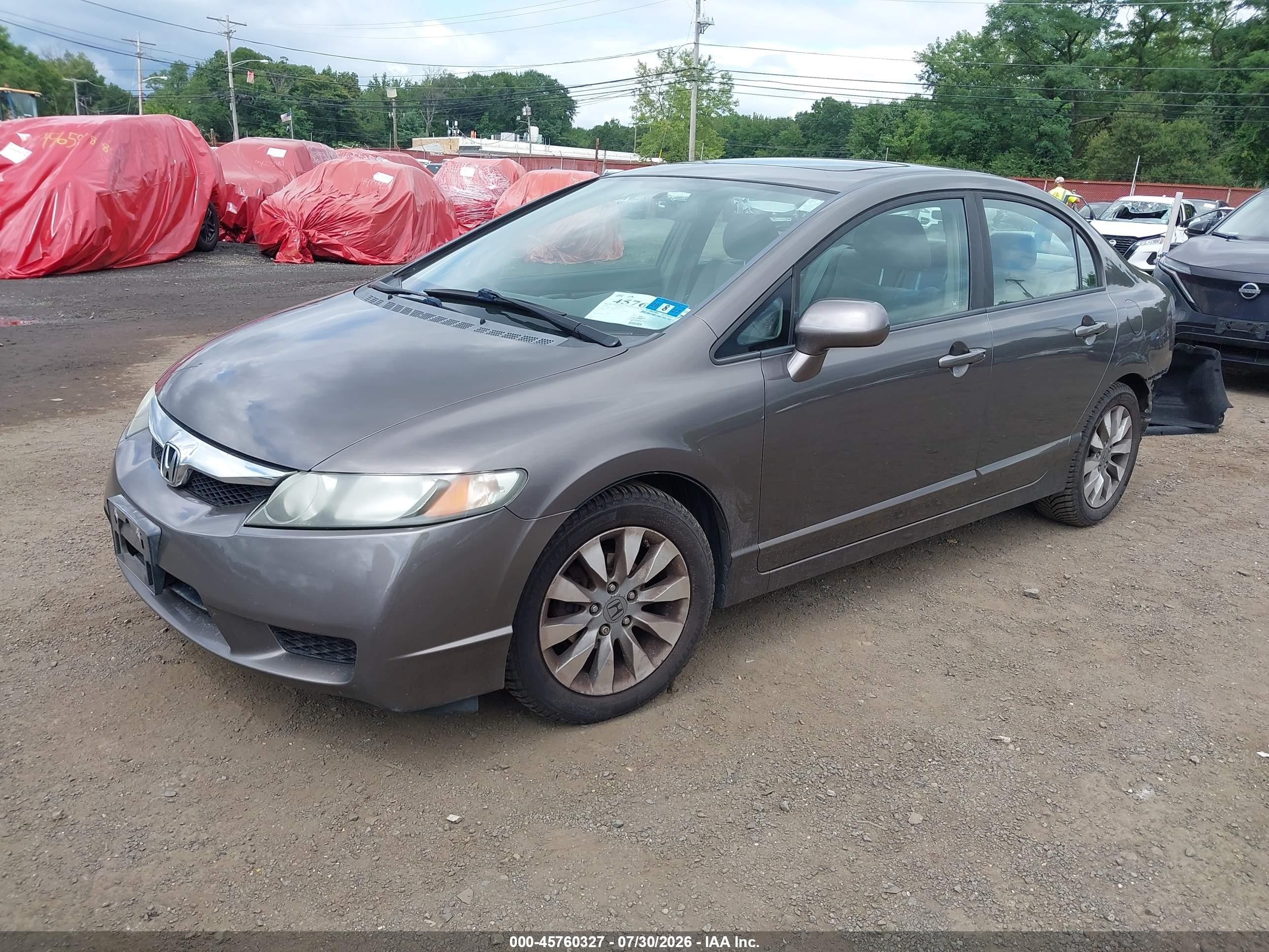 2010 Honda Civic Ex Gray vin: 19XFA1F80AE056216