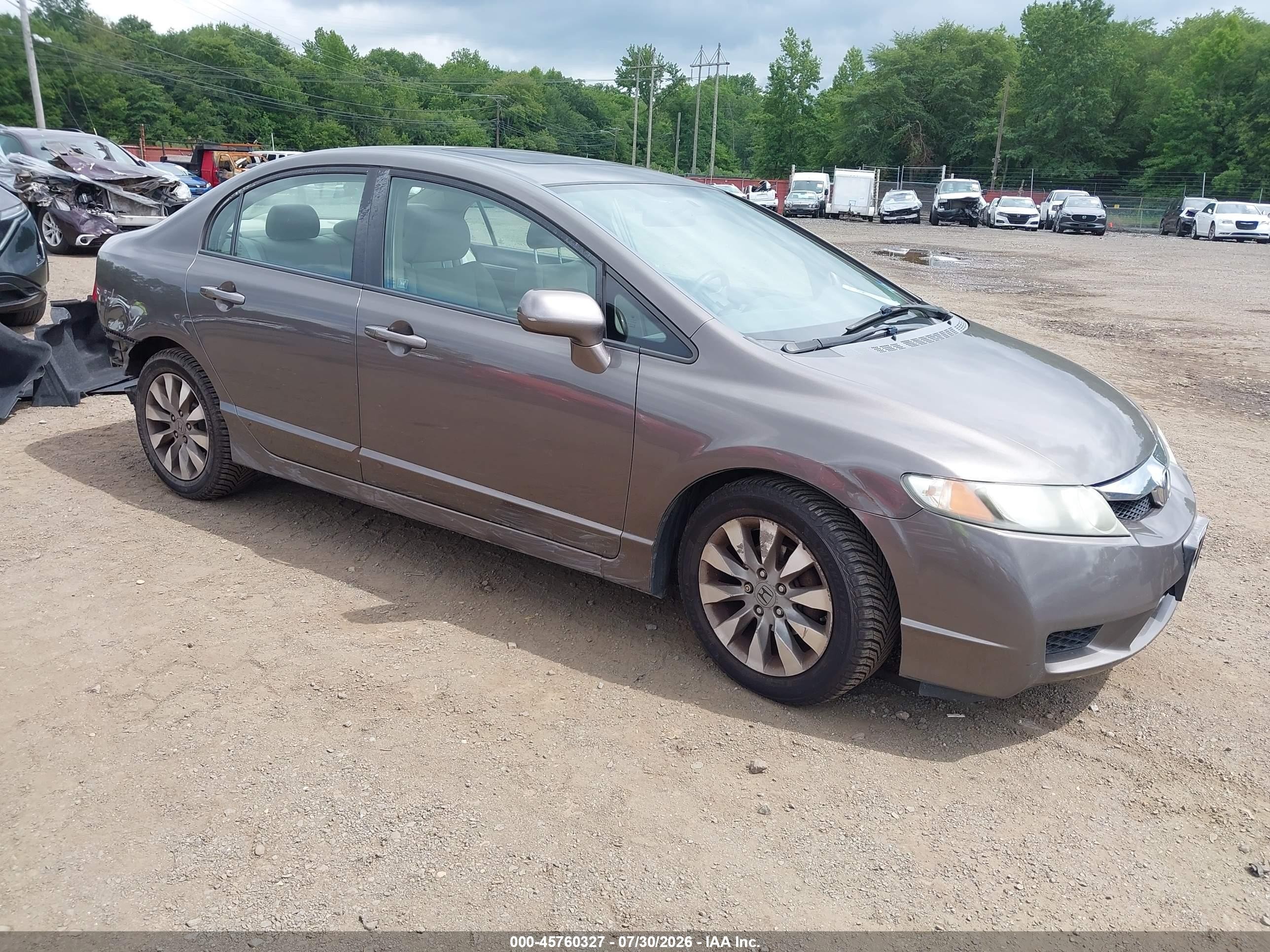 2010 Honda Civic Ex Gray vin: 19XFA1F80AE056216