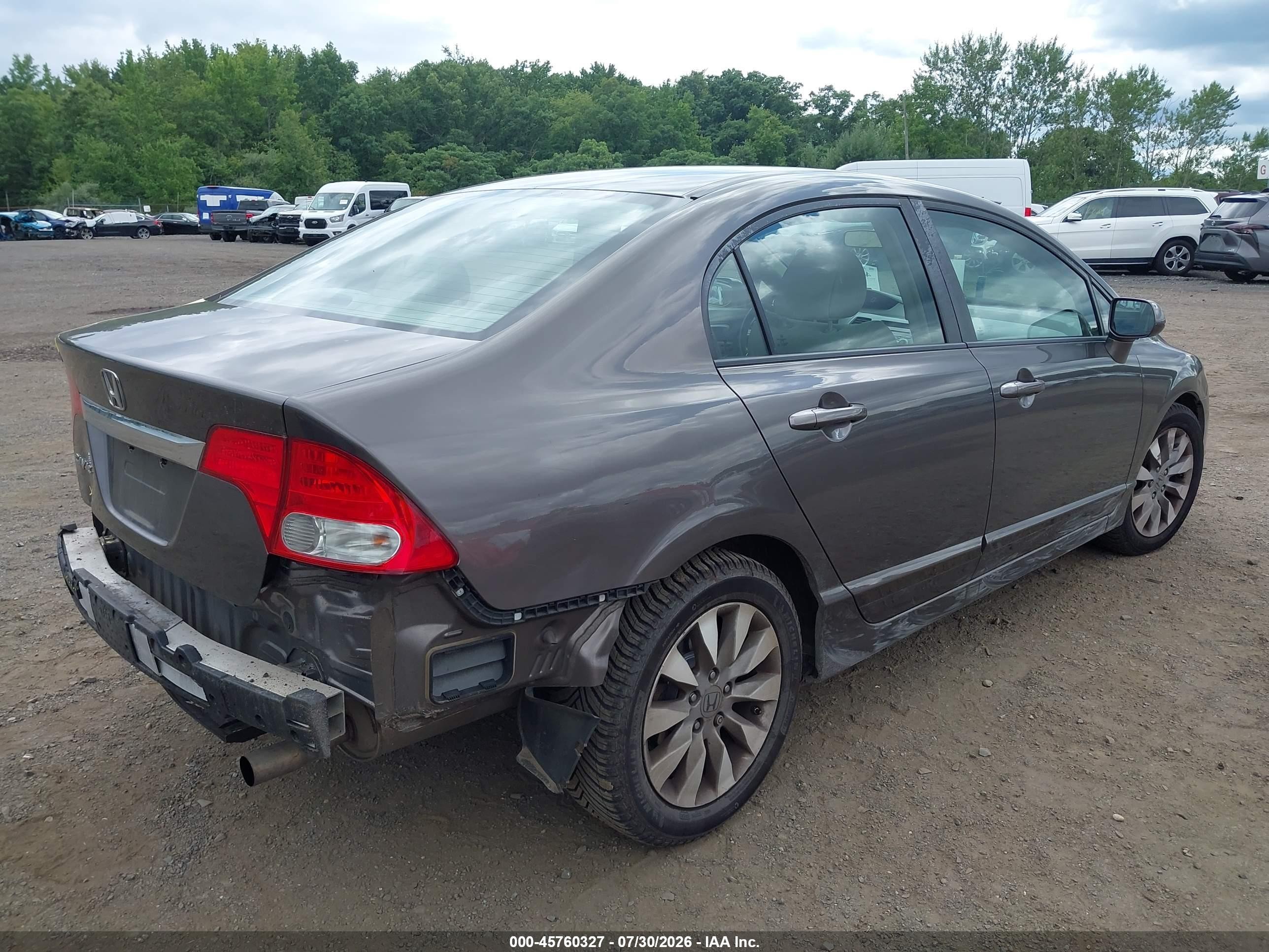 2010 Honda Civic Ex Gray vin: 19XFA1F80AE056216