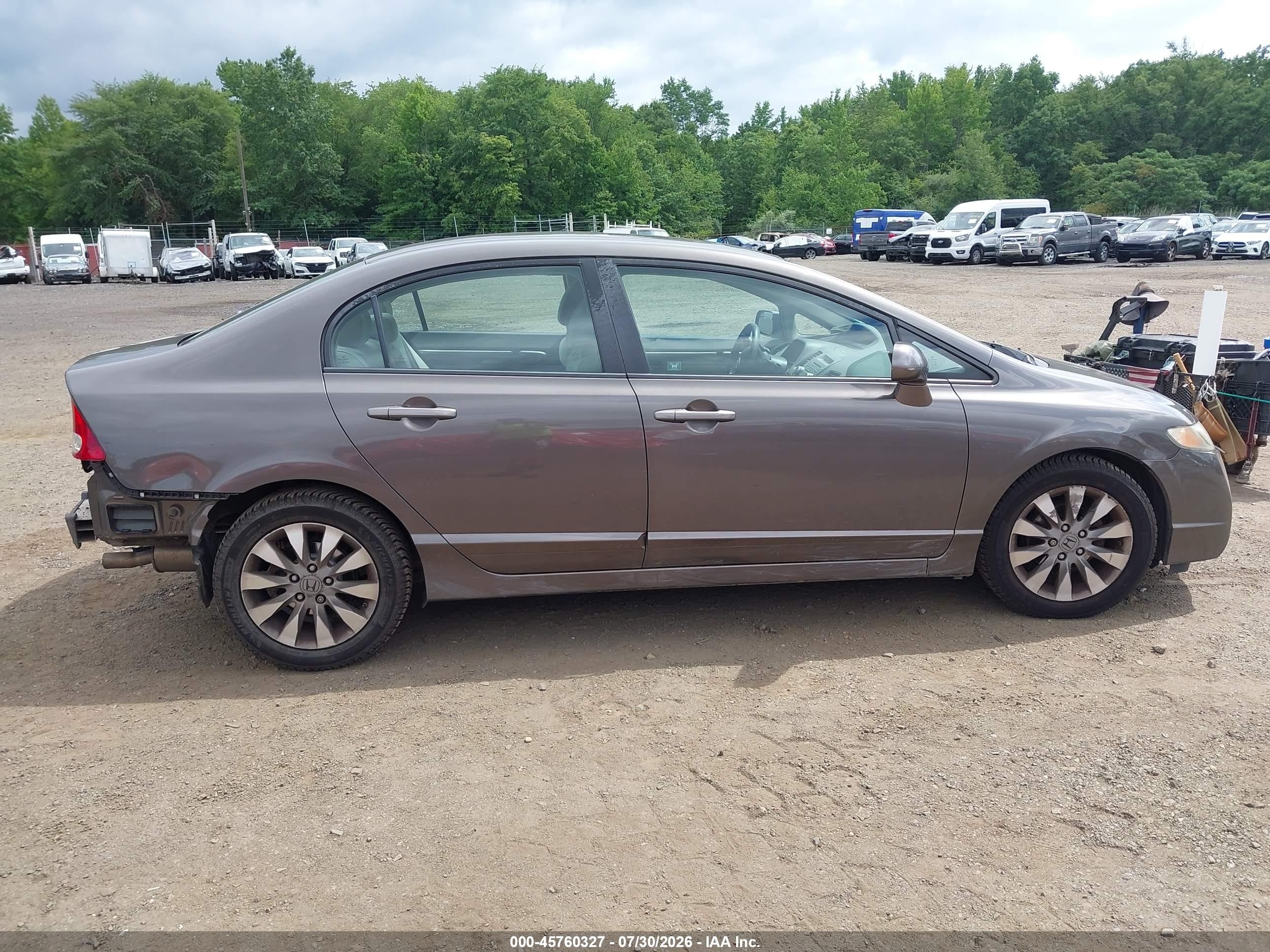 2010 Honda Civic Ex Gray vin: 19XFA1F80AE056216