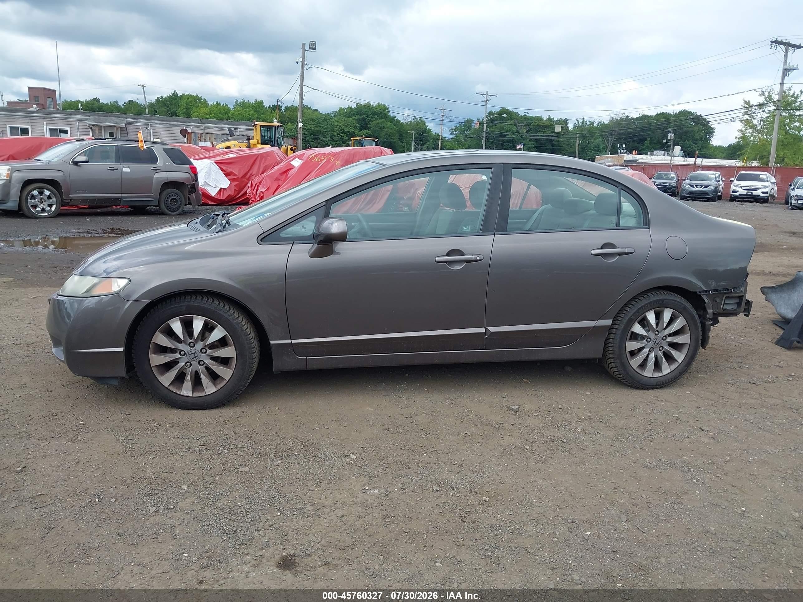 2010 Honda Civic Ex Gray vin: 19XFA1F80AE056216