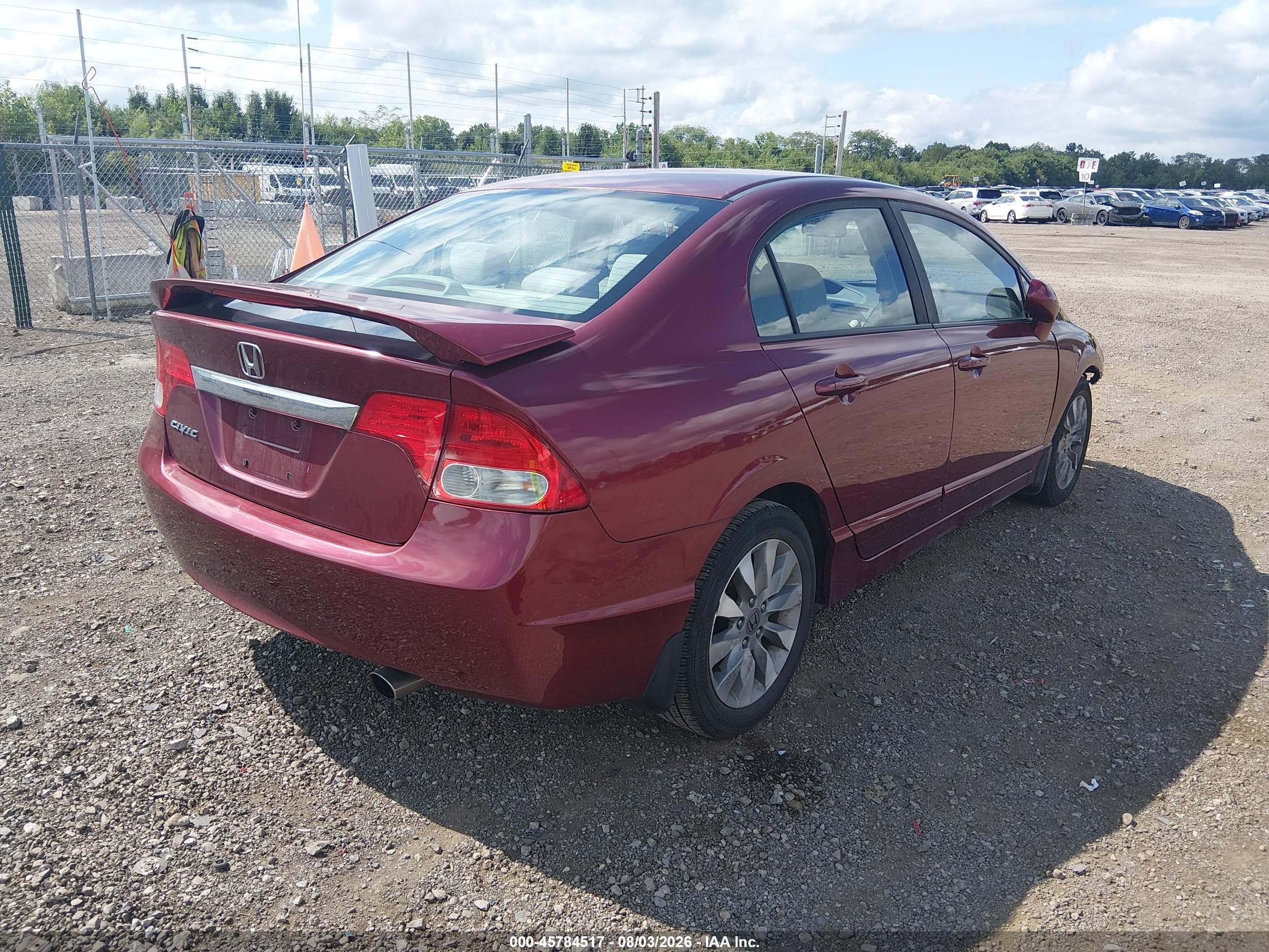 2010 Honda Civic Ex Темно-бордовый vin: 19XFA1F80AE068253