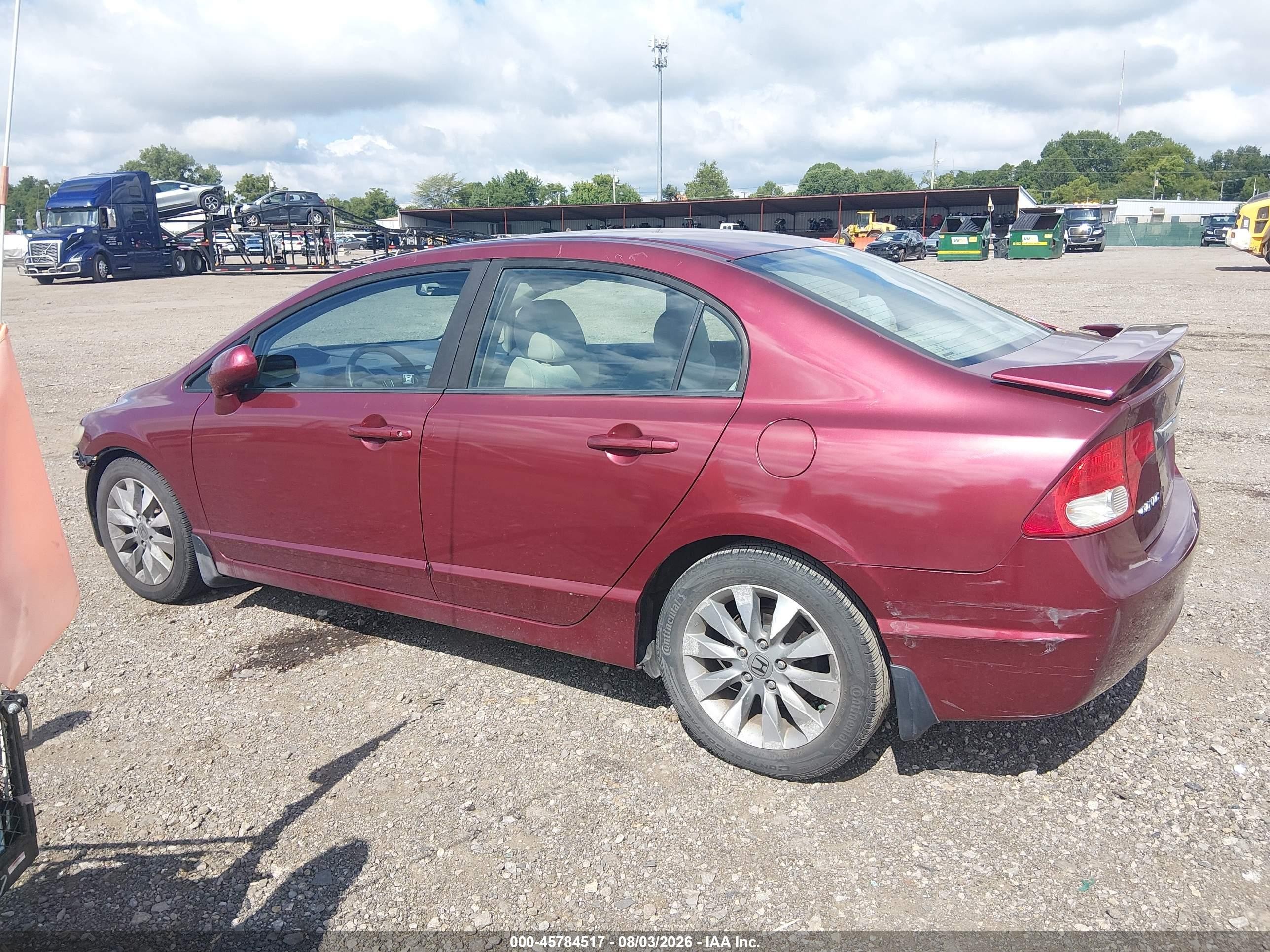 2010 Honda Civic Ex Темно-бордовый vin: 19XFA1F80AE068253
