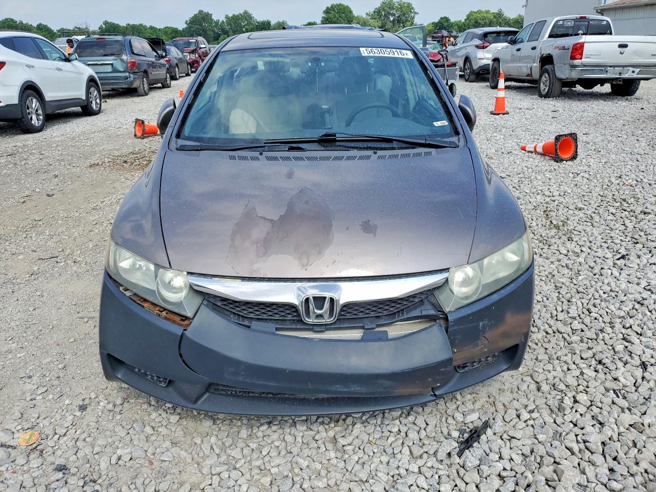 2010 Honda Civic Ex Gray vin: 19XFA1F80AE082802