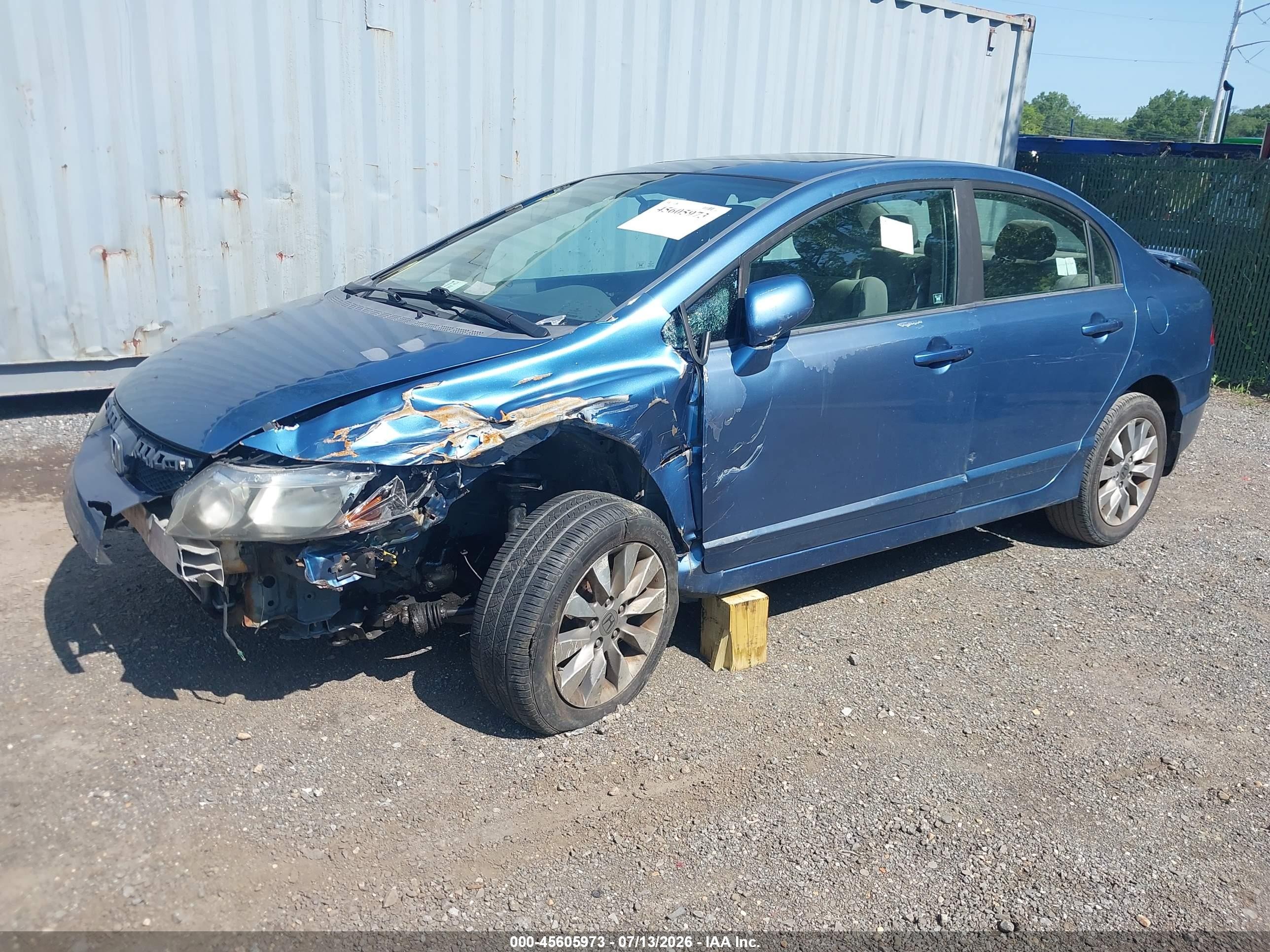 2011 Honda Civic Ex Blue vin: 19XFA1F80BE000231