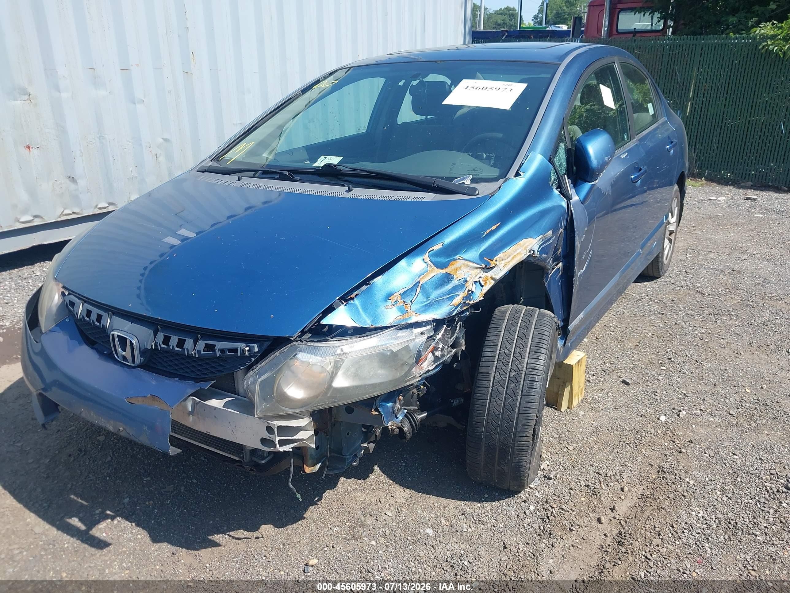 2011 Honda Civic Ex Blue vin: 19XFA1F80BE000231