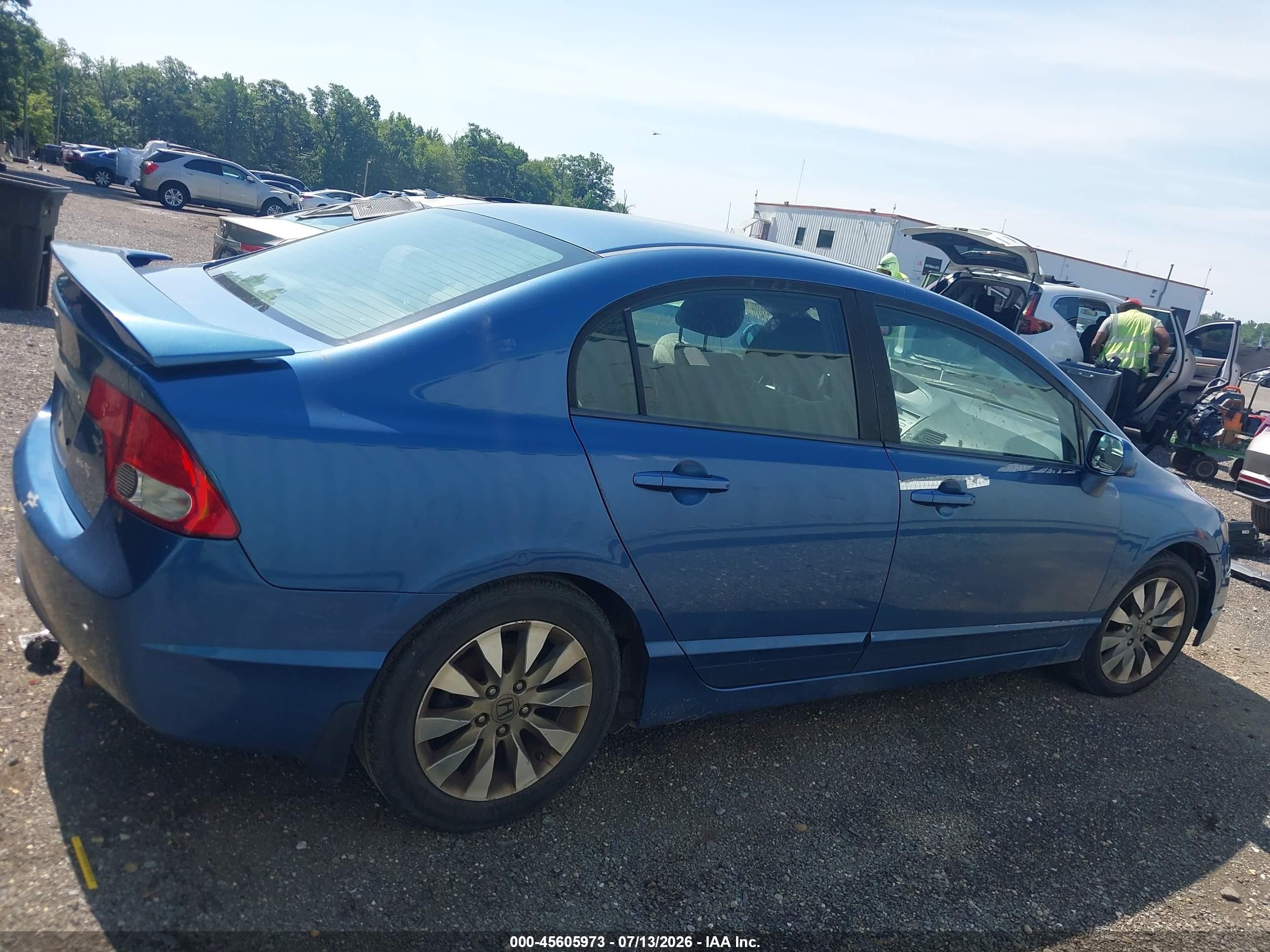 2011 Honda Civic Ex Blue vin: 19XFA1F80BE000231